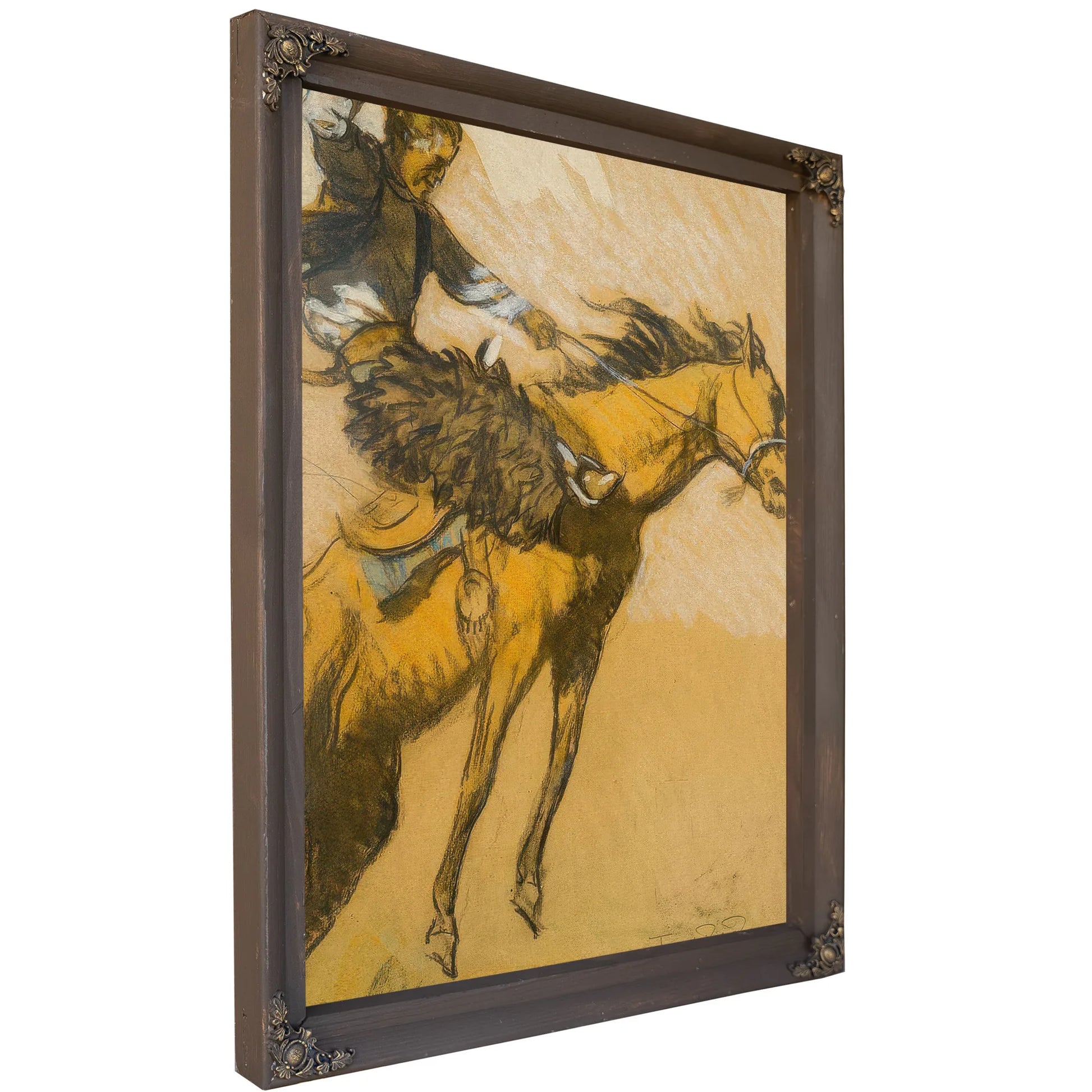 Cowboy On A Bucking Horse (To Old Dad Duncan) By Maynard Dixon Fine Art Print