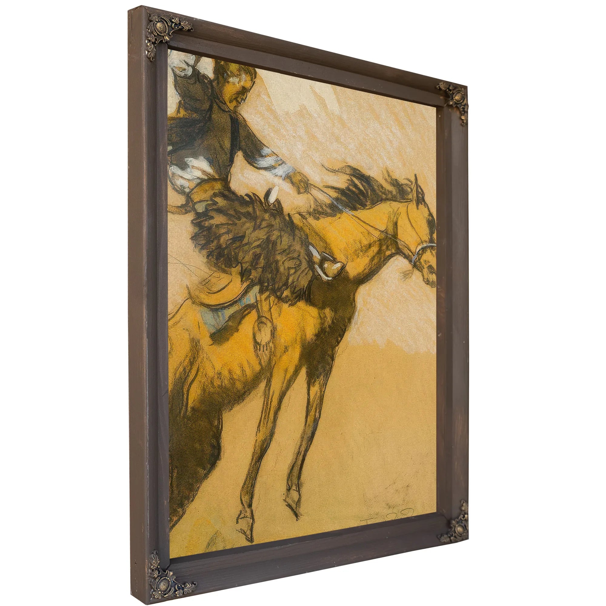 Cowboy On A Bucking Horse (To Old Dad Duncan) By Maynard Dixon Fine Art Print