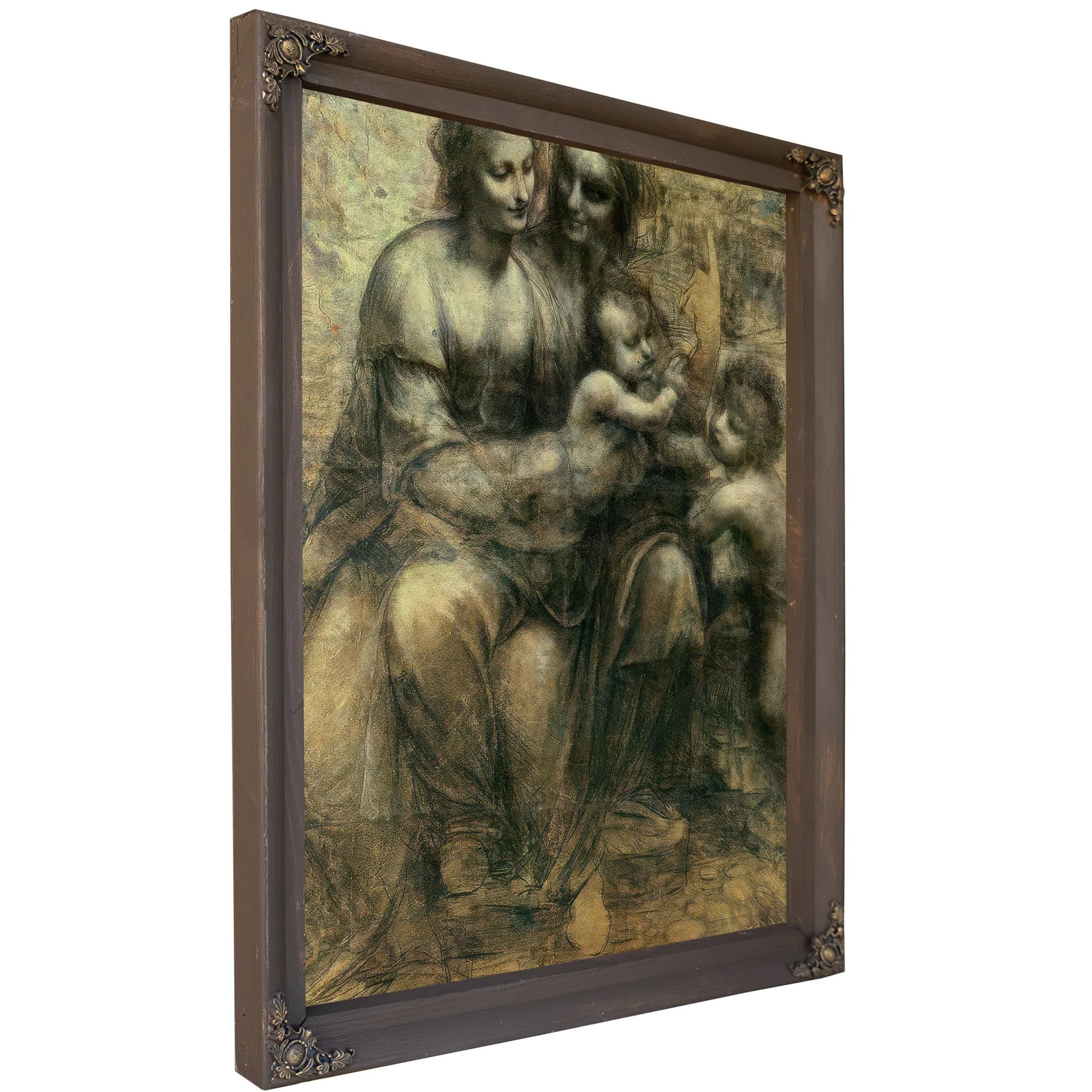 The Virgin And Child With Ss. Anne And John The Baptist By Leonardo Da Vinci Fine Art Print