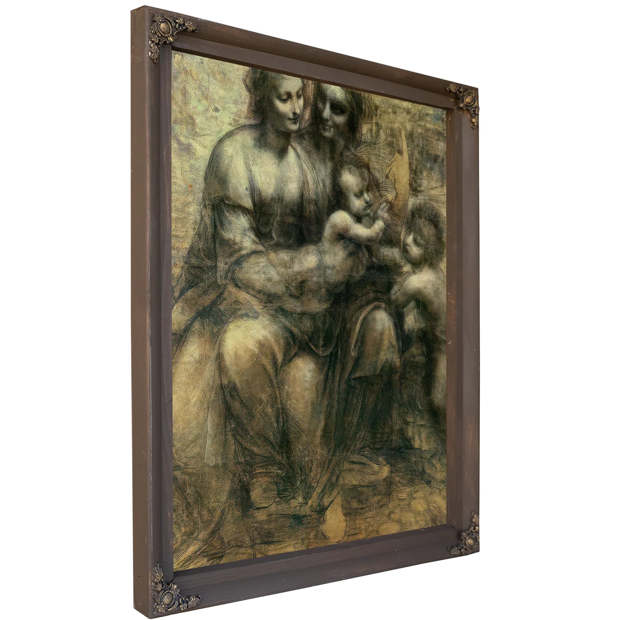 The Virgin And Child With Ss. Anne And John The Baptist By Leonardo Da Vinci Fine Art Print