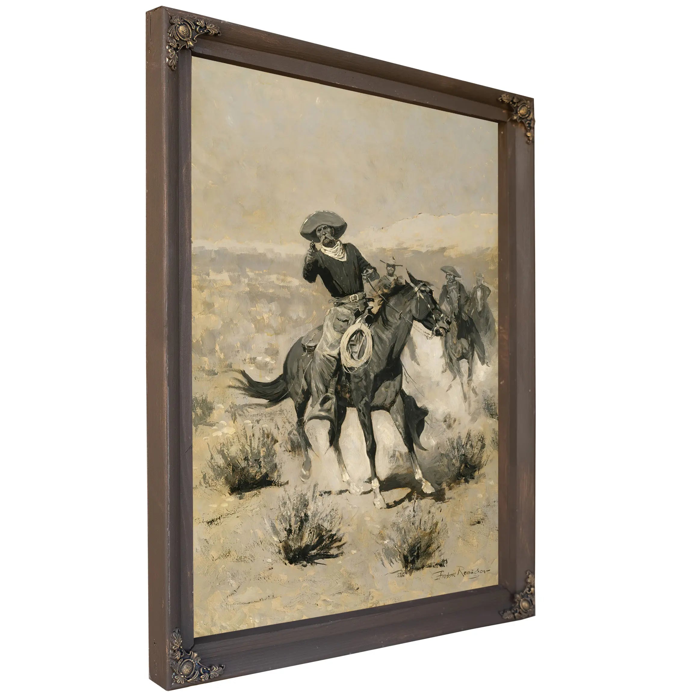 Frederic Remington Days On The Range Hands Up by Frederic Remington