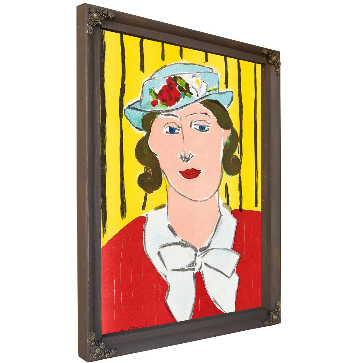 Woman In A Blue Hat by Henri Matisse