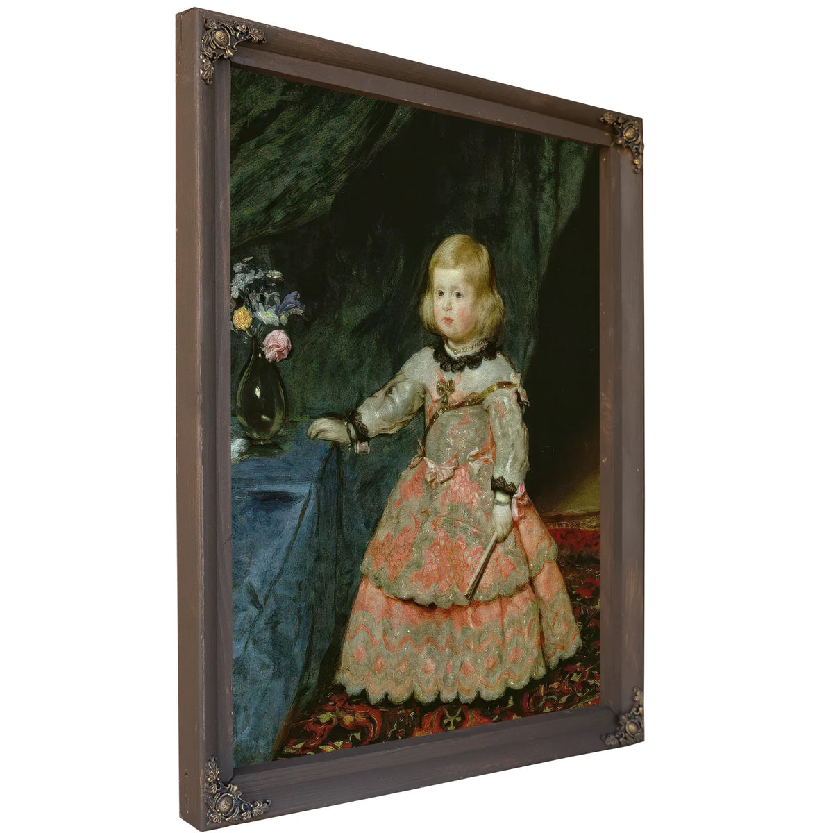 The Infanta Margarita Teresa Of Spain In A Red Dress By Diego Velazquez Fine Art Print