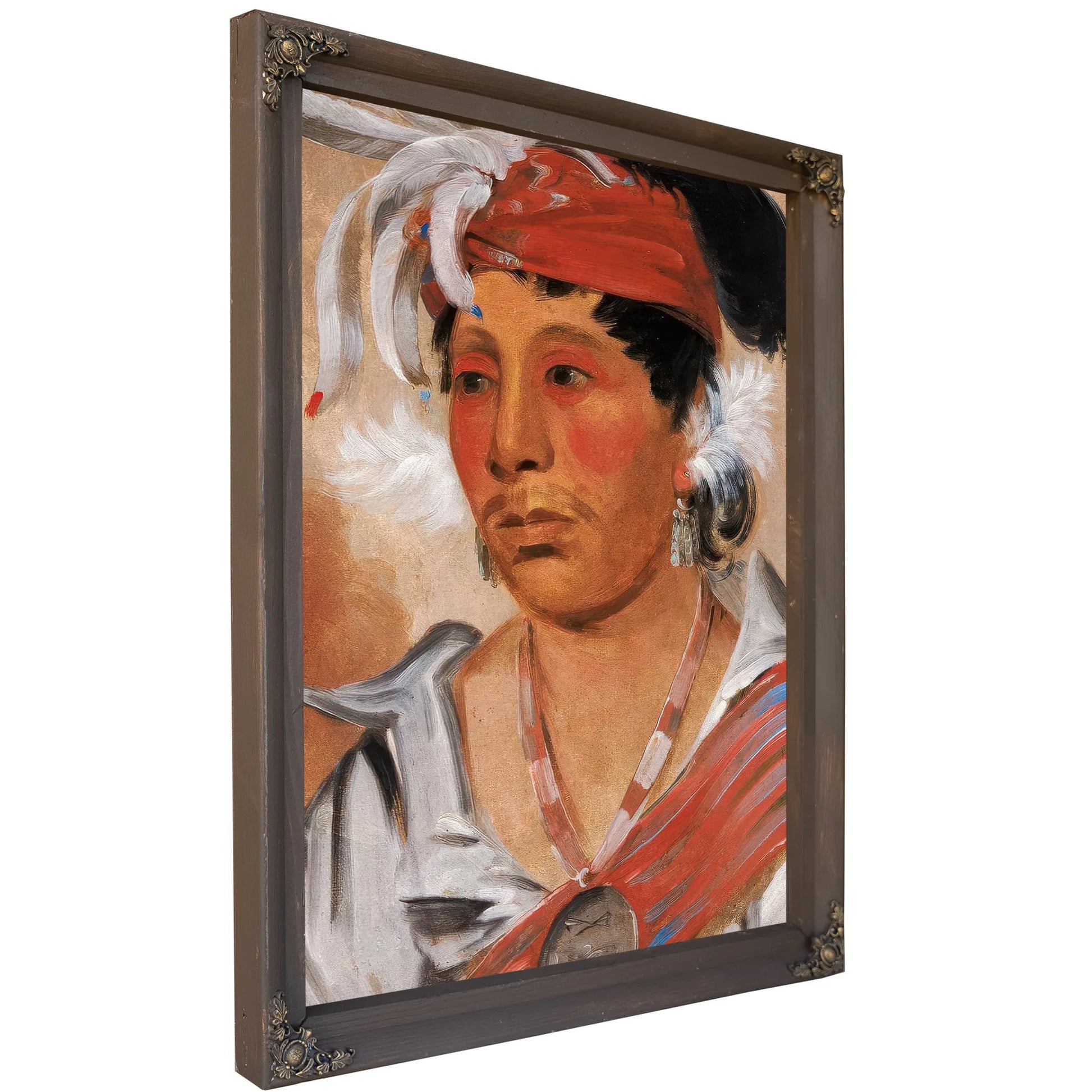 String, A Renowned Warrior By George Catlin Fine Art Print