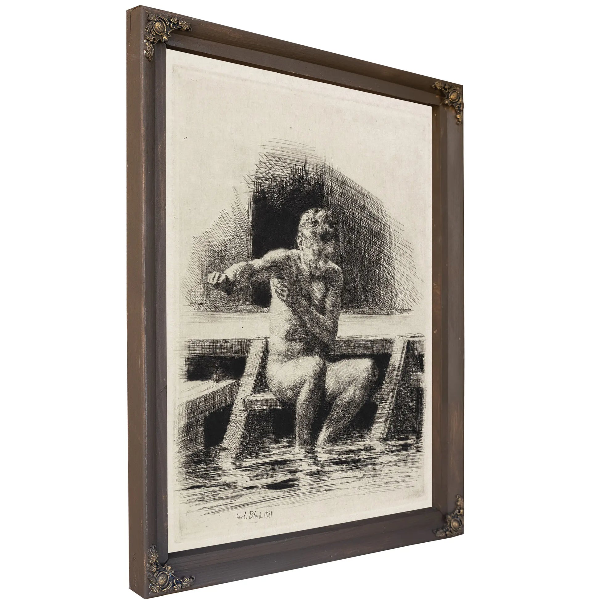 Den Store Badende Mand by Carl Bloch