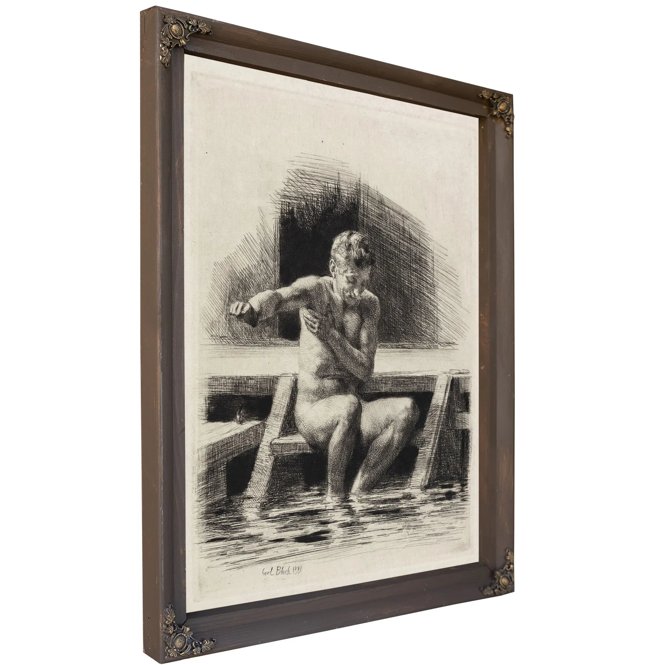 Den Store Badende Mand by Carl Bloch