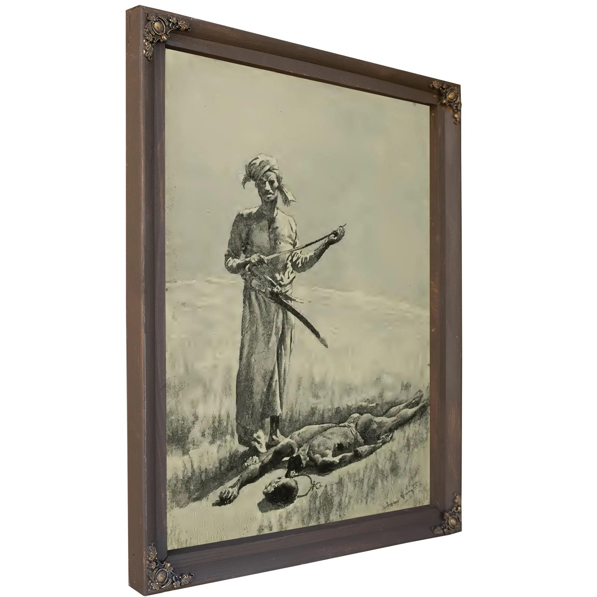 In The Rear Of A Caravan  by Frederic Remington
