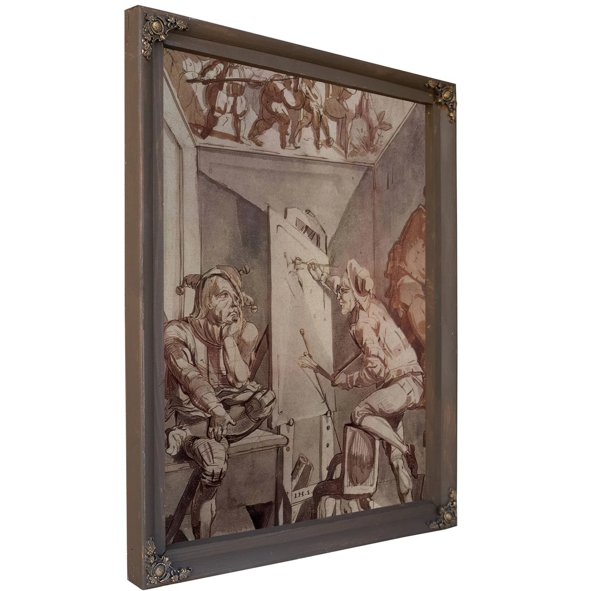 Ein Maler Mit Brille Zeichnet Einen Narren By Henry Fuseli Fine Art Print