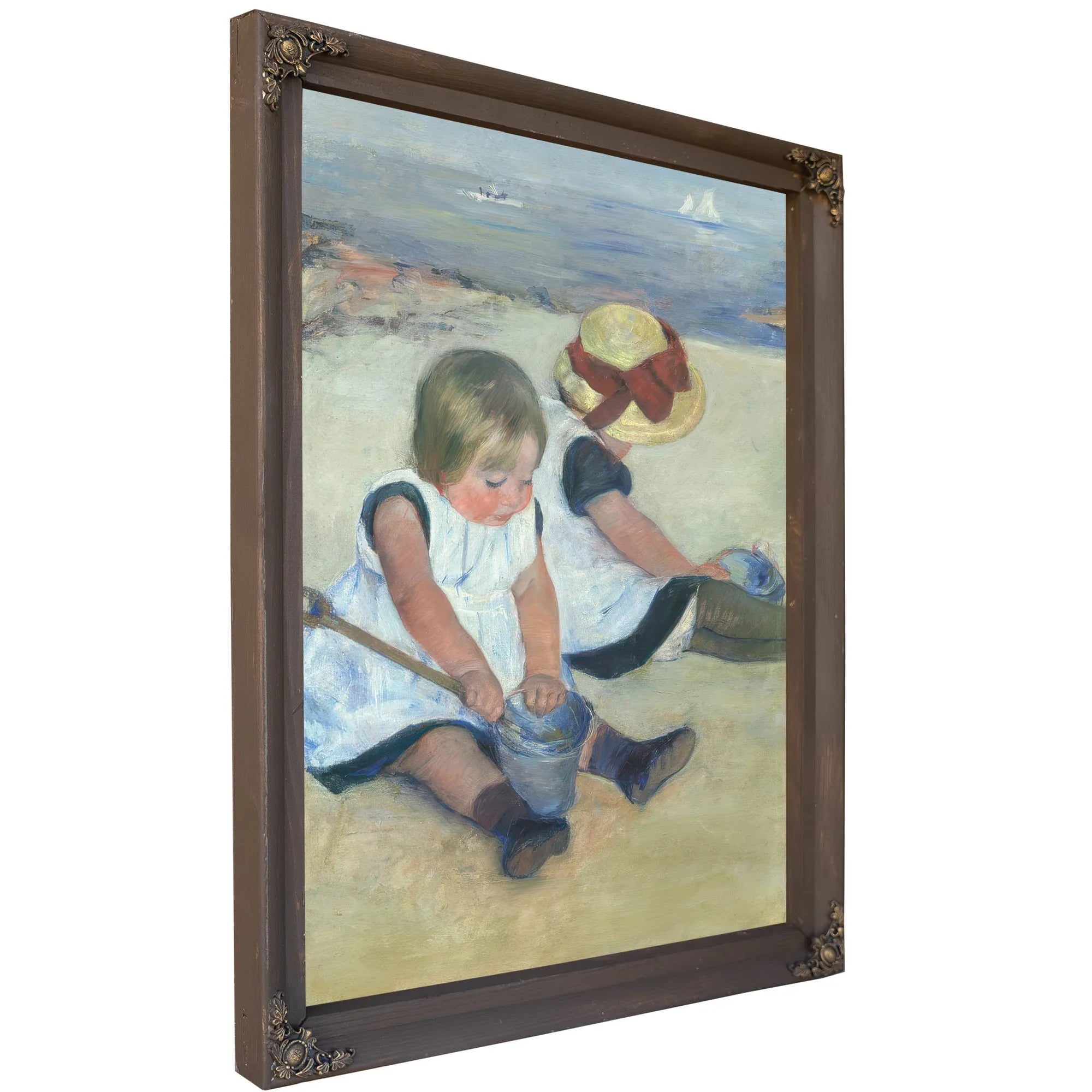 Children Playing On The Beach By Mary Cassatt Fine Art Print