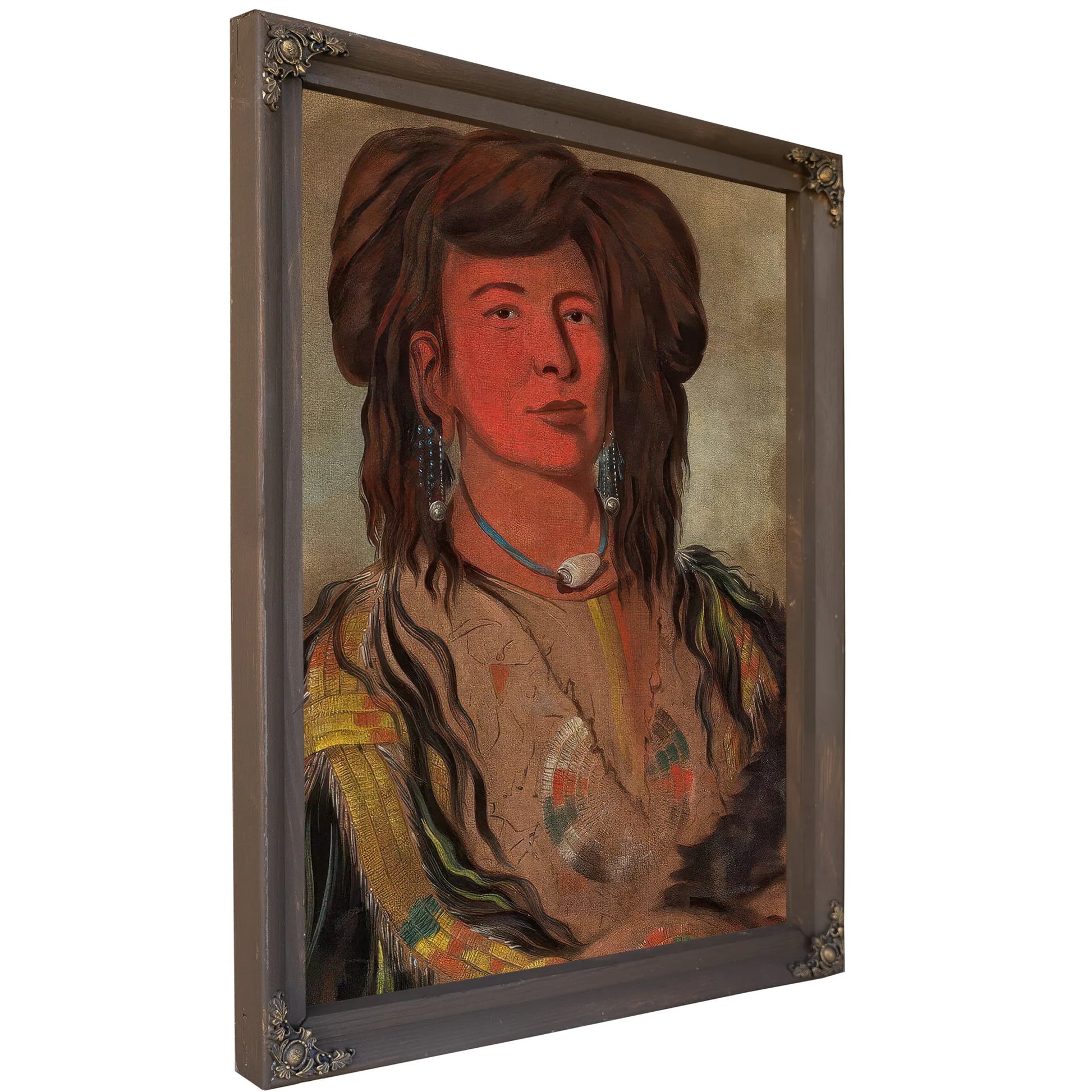 One Horn, Head Chief Of The Miniconjou Tribe, Teton Dakota (Western Sioux) By George Catlin Fine Art Print