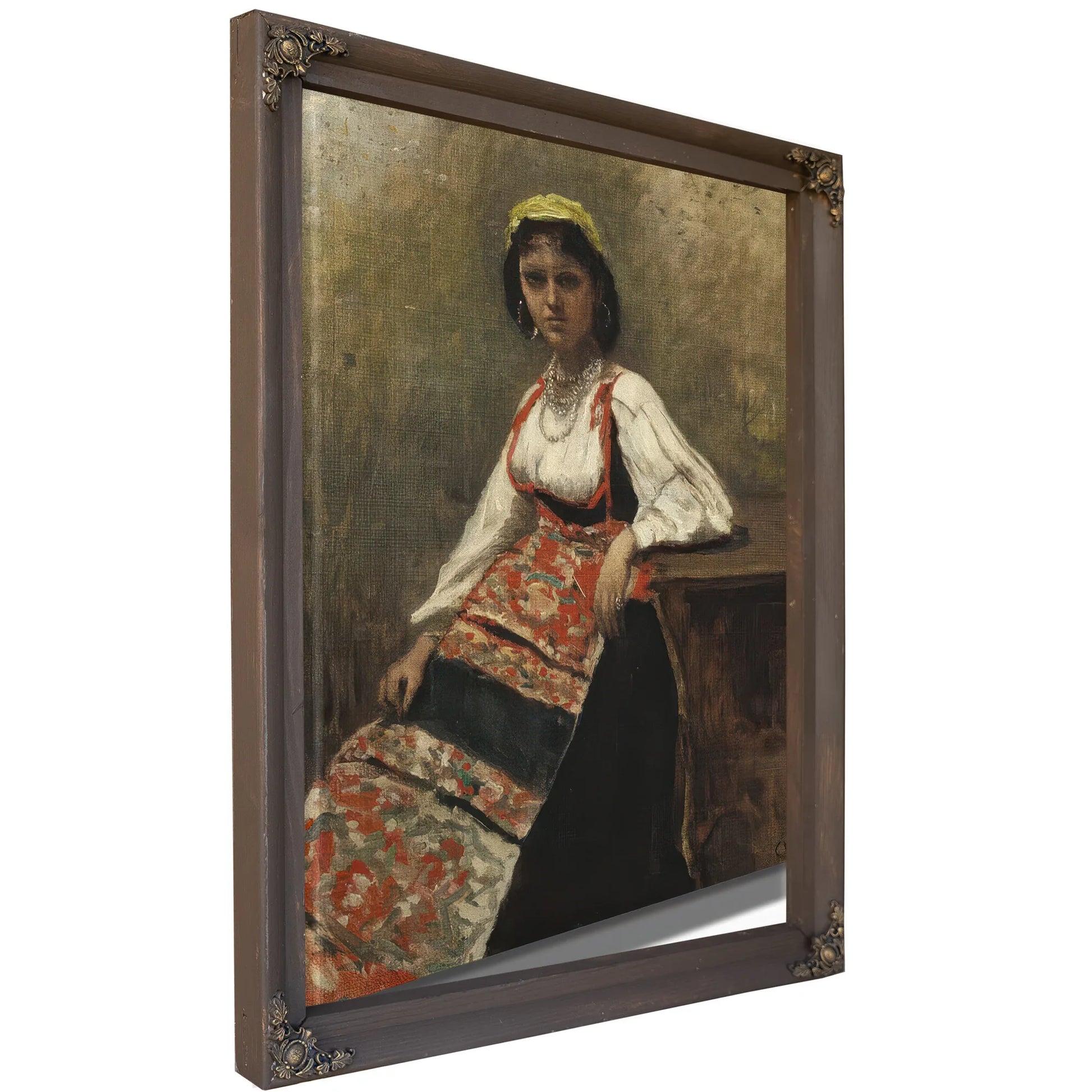 Italian Girl By Jean Baptiste Camille Corot Fine Art Print