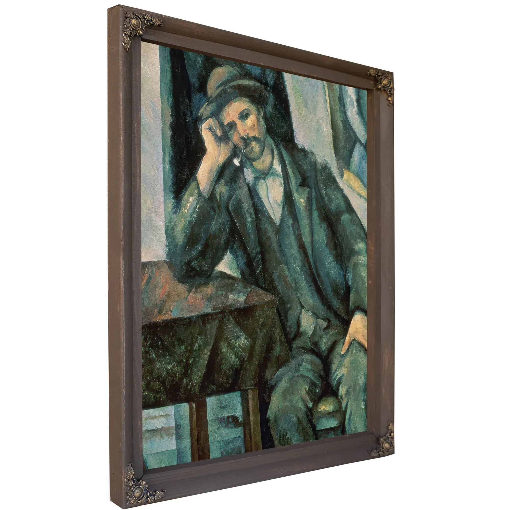 Man Smoking A Pipe 1 By Paul Cezanne Fine Art Print