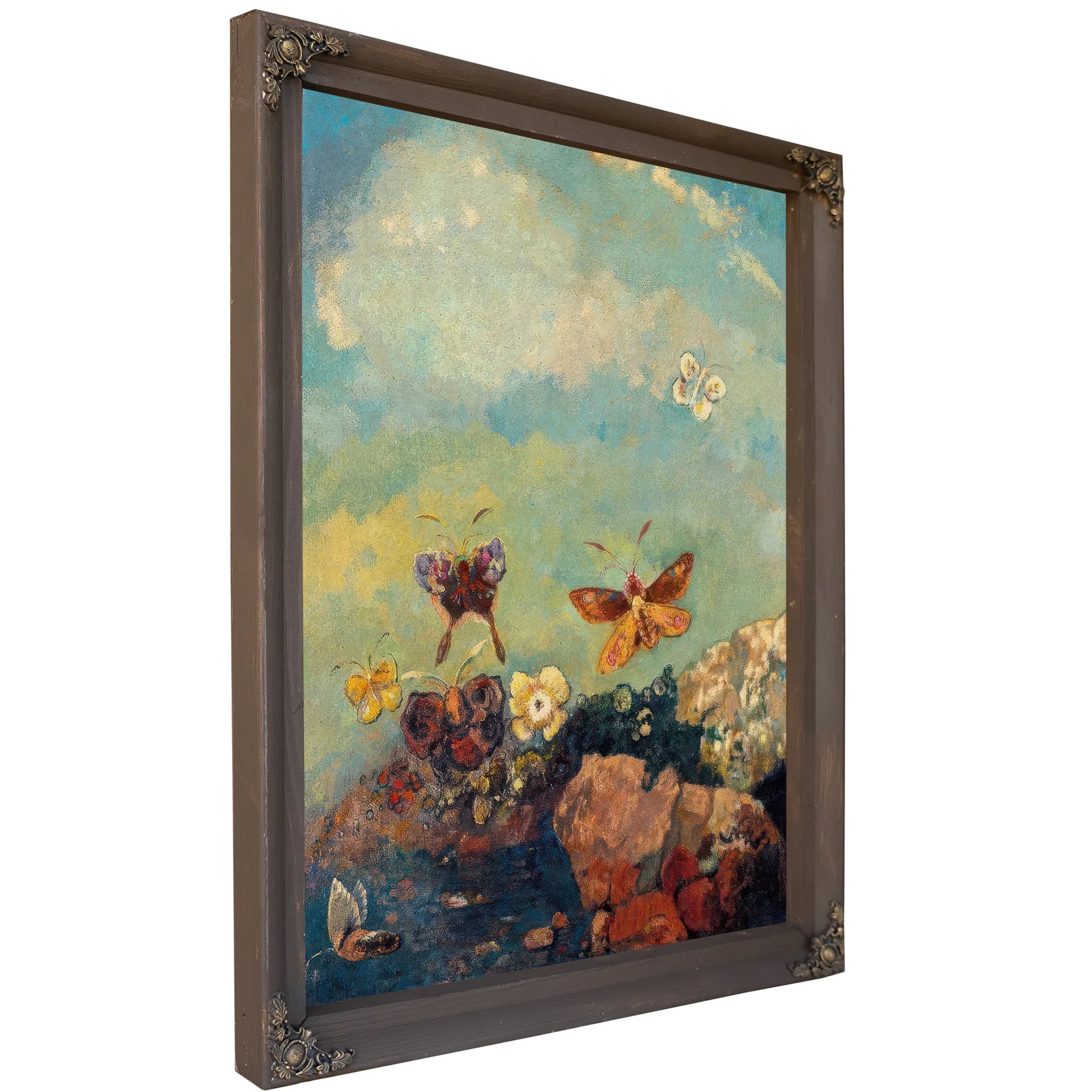 Butterflies 1910 73 9X54 9Cm Museum Of Modern Art By Odilon Redon Fine Art Print