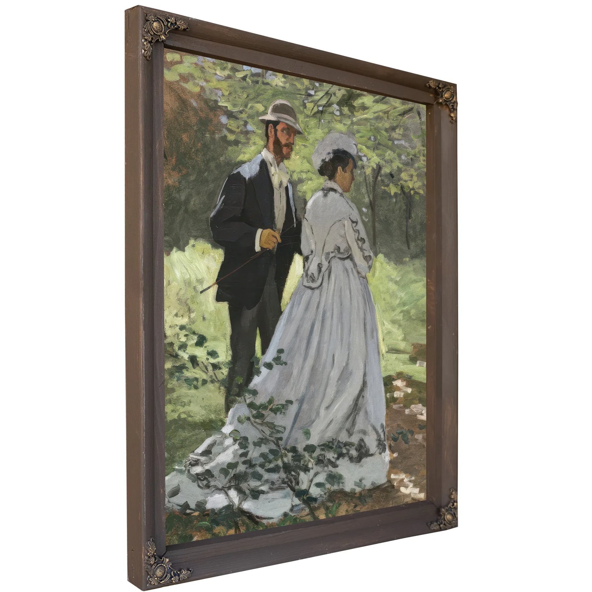 Bazille And Camille (Study For Dejeuner Sur L'herbe By Claude Monet Fine Art Print