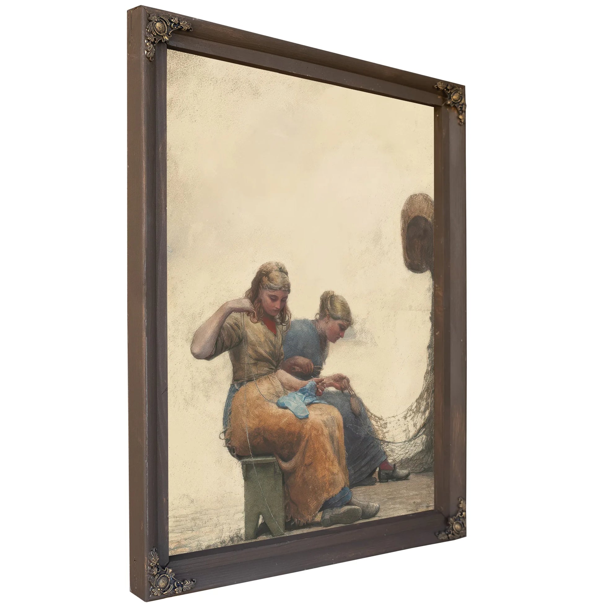 Mending The Nets By Winslow Homer Fine Art Print