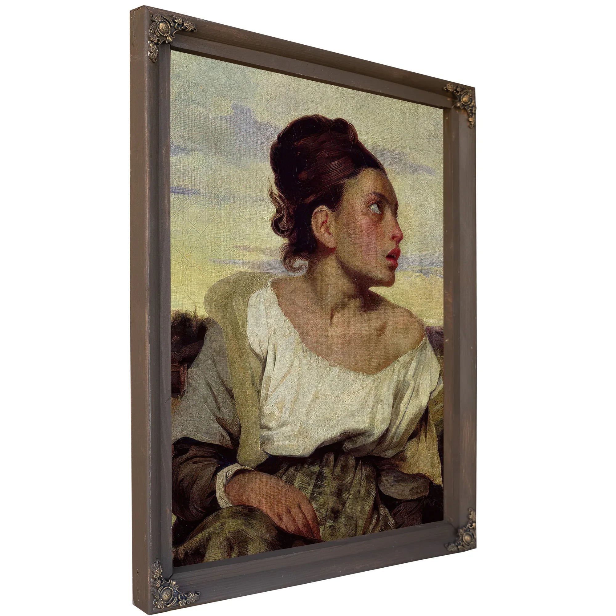 Young Orphan In The Cemetery By Ferdinand Victor Eugene Delacroix Fine Art Print