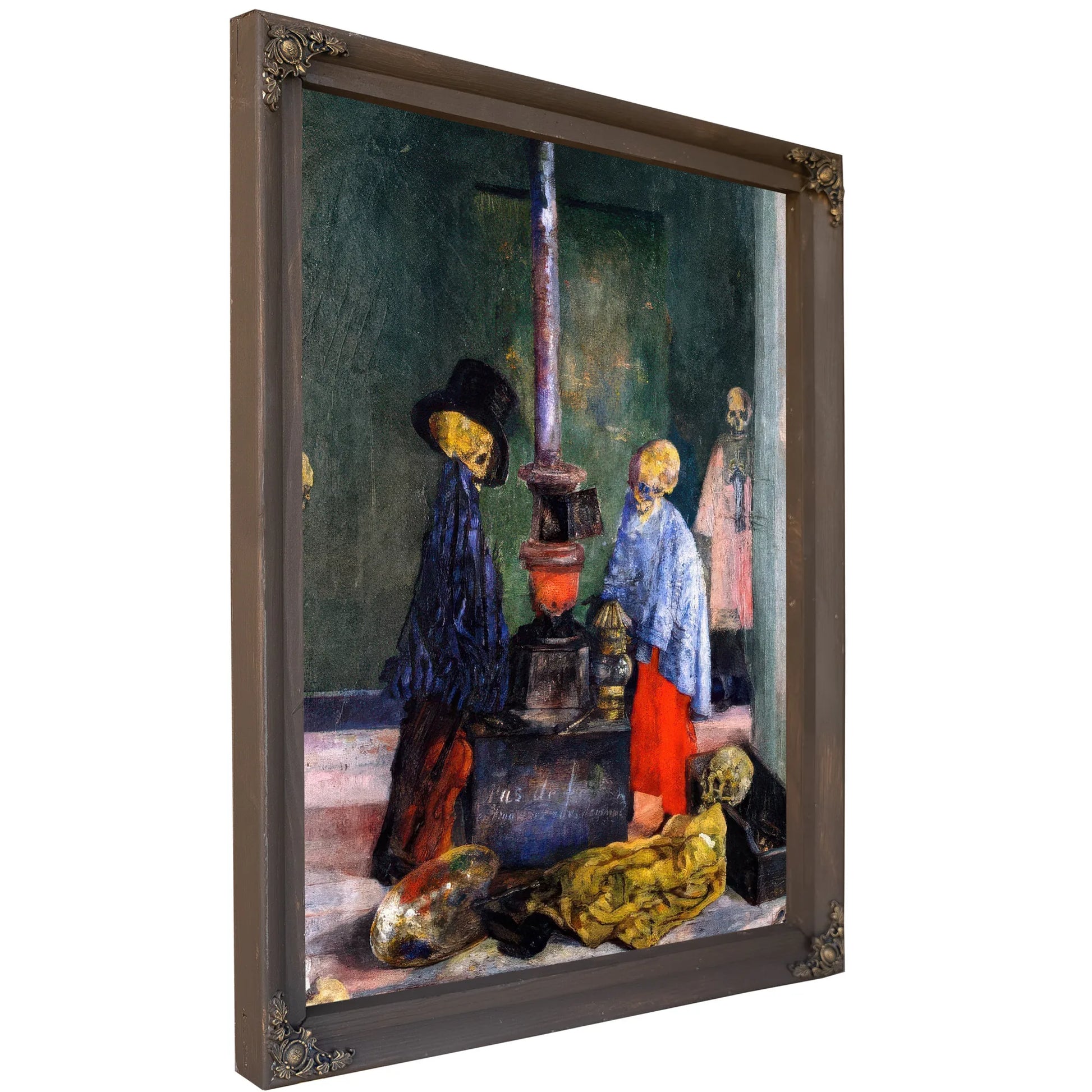 Skeletons Trying To Warm Themselves By James Ensor Fine Art Print