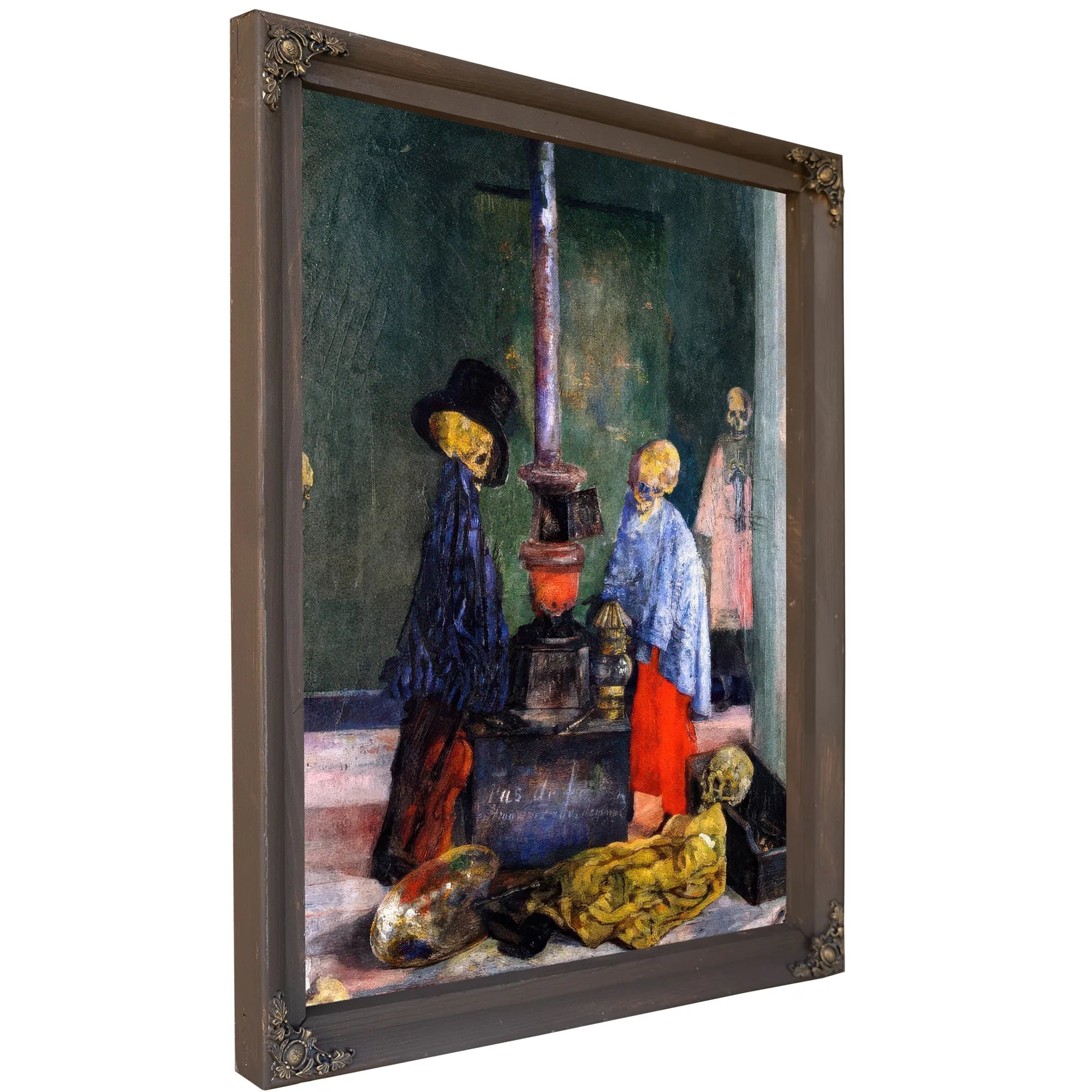Skeletons Trying To Warm Themselves By James Ensor Fine Art Print