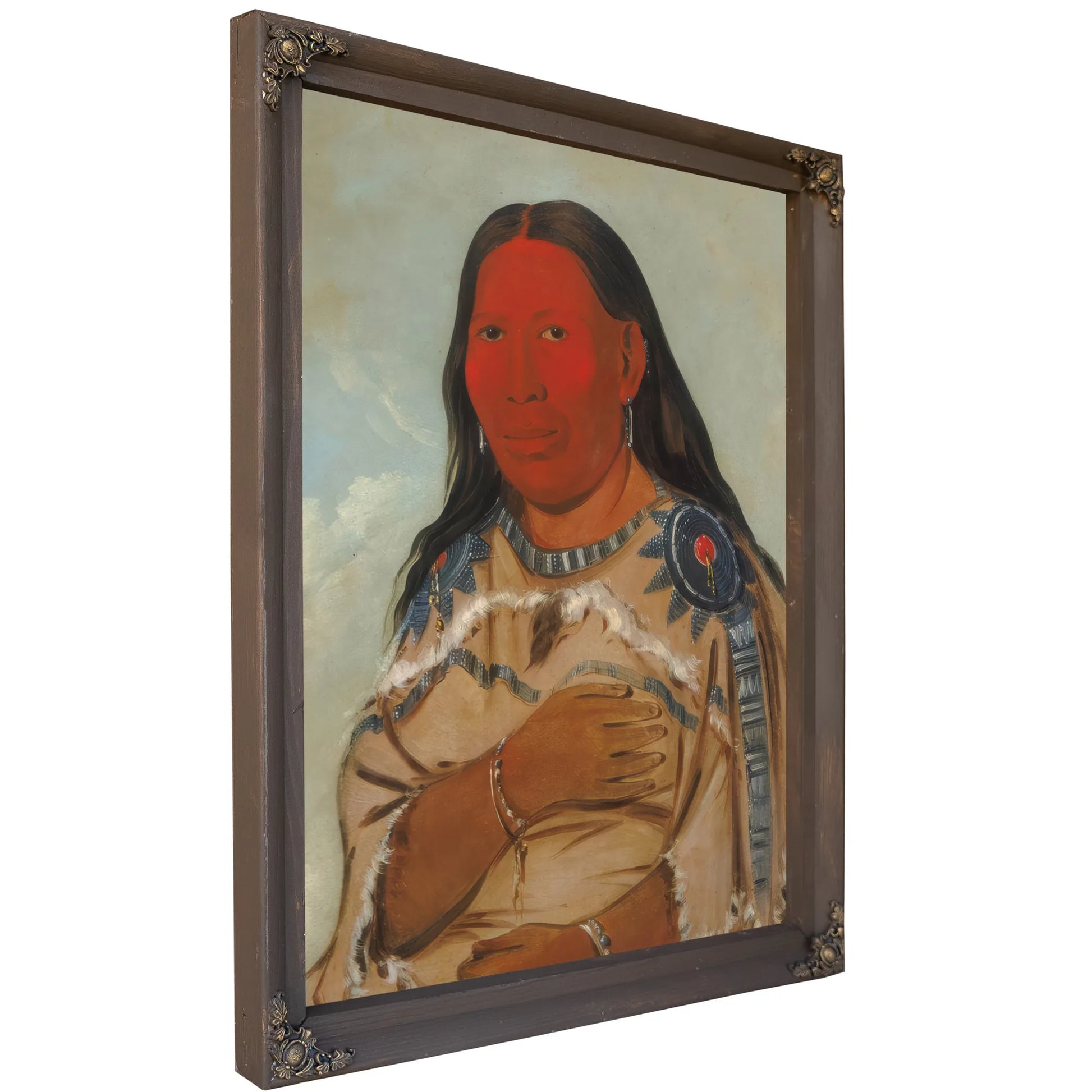 Wife Of Two Crows By George Catlin Fine Art Print