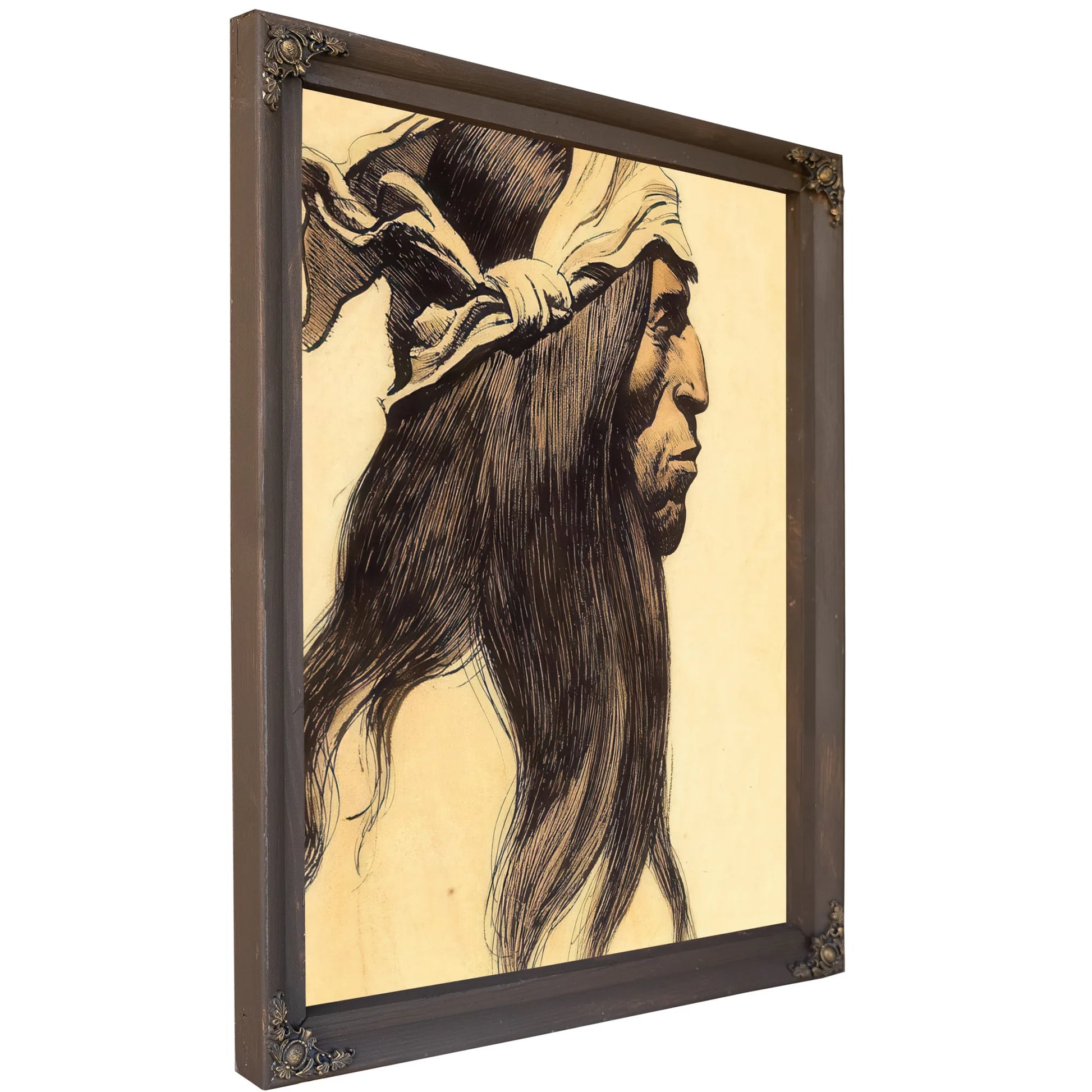 A Portrait Of An Indian By Maynard Dixon Fine Art Print