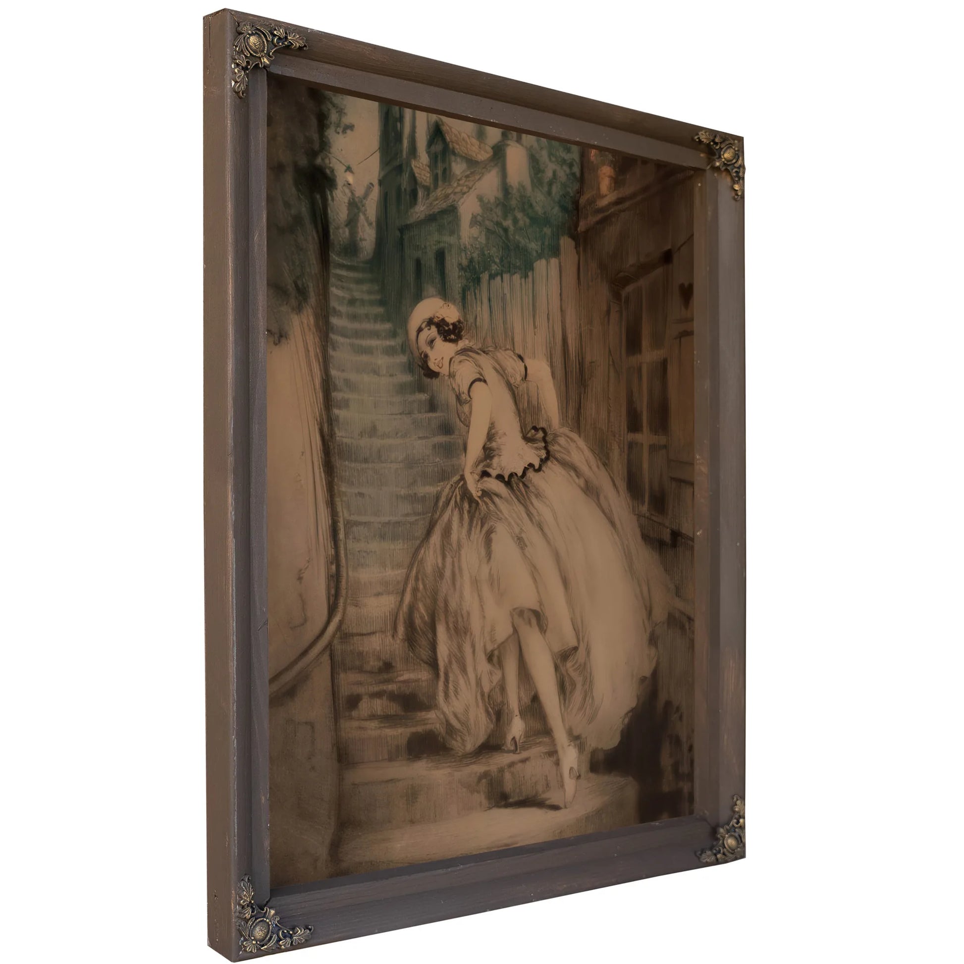 Charm Of Montmartre 1932 By Louis Icart Fine Art Print