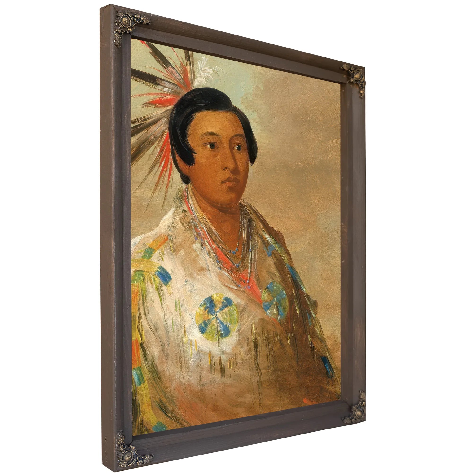 Hee Doh'ge Ats, A Young Man By George Catlin Fine Art Print