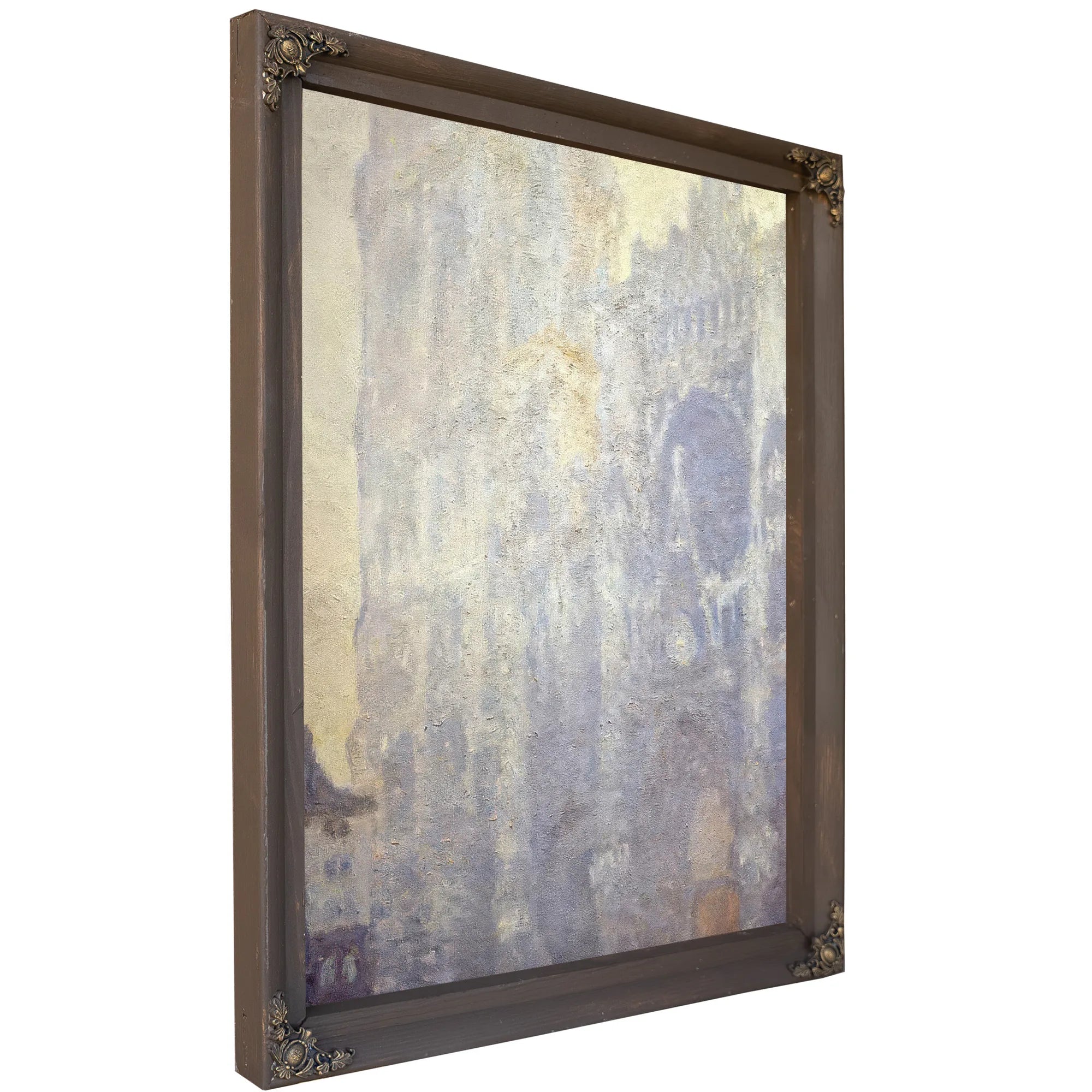 Rouen Cathedral Morning Sun Harmony In Blue By Claude Monet Fine Art Print