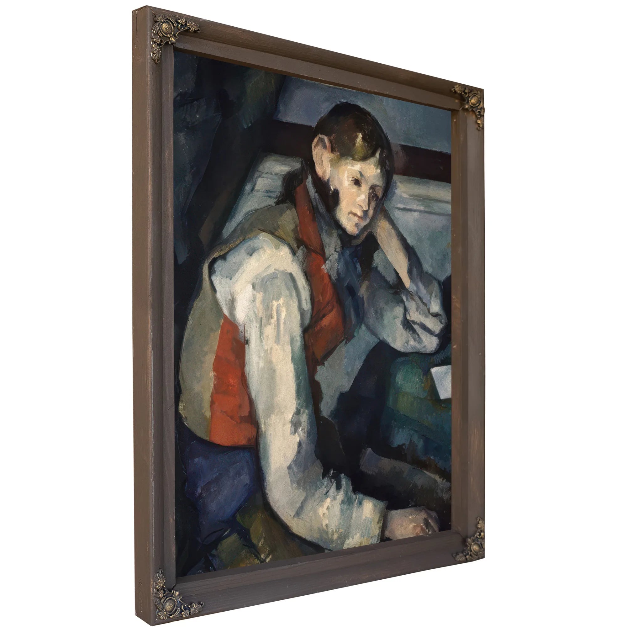 Boy In A Red Waistcoat 1 By Paul Cezanne Fine Art Print