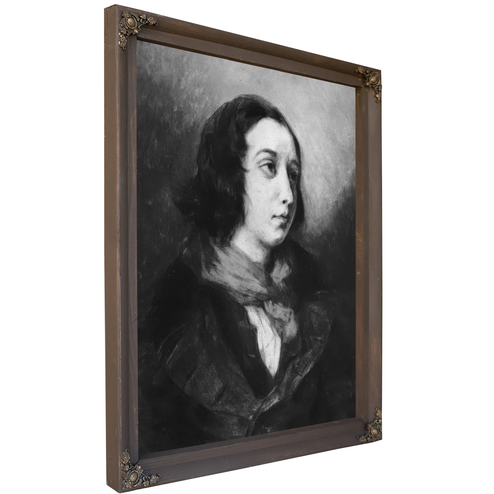 Portrait Of George Sand By Ferdinand Victor Eugene Delacroix Fine Art Print
