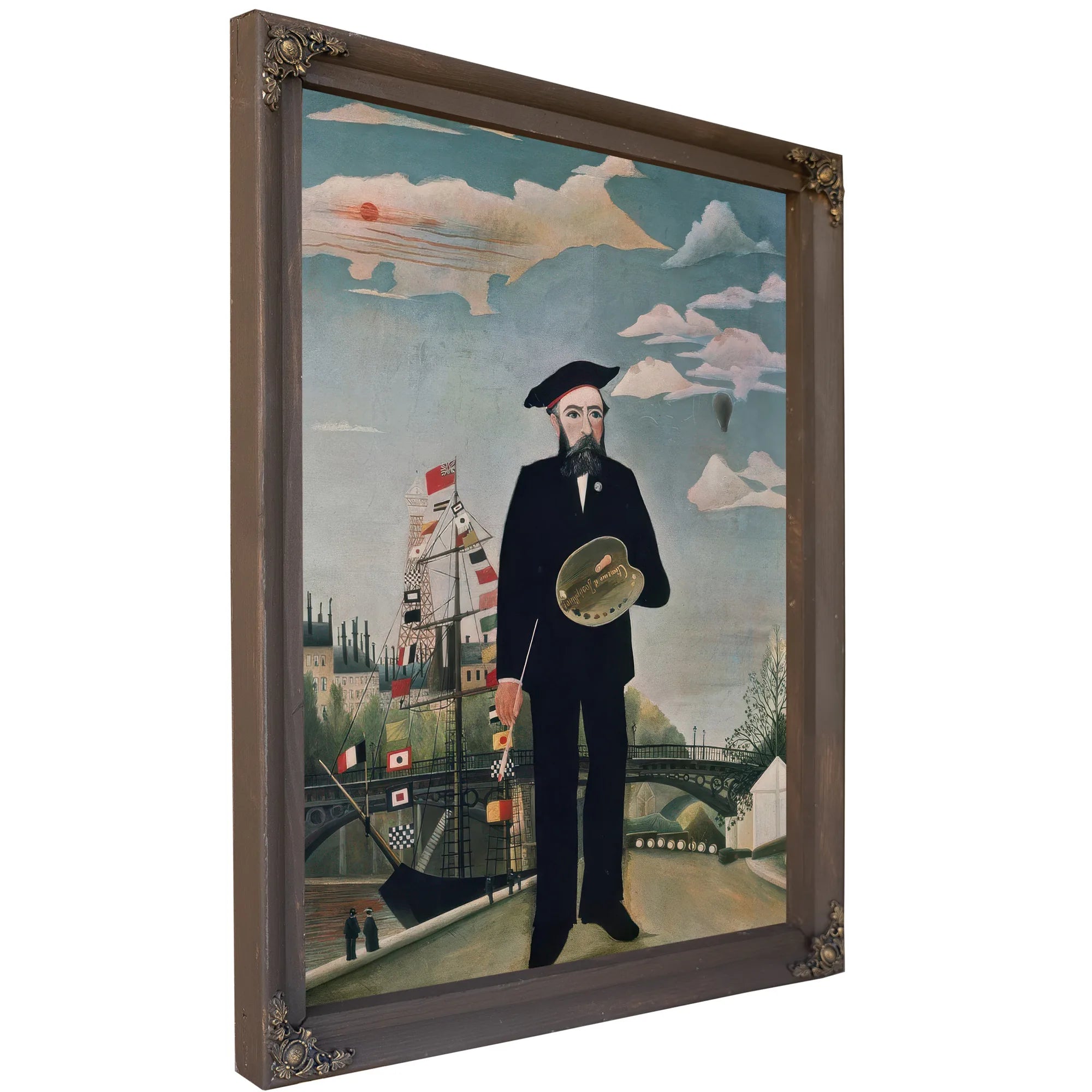 Self Portrait, From L'ile Saint Louis By Henri Julien Felix Rousseau Fine Art Print