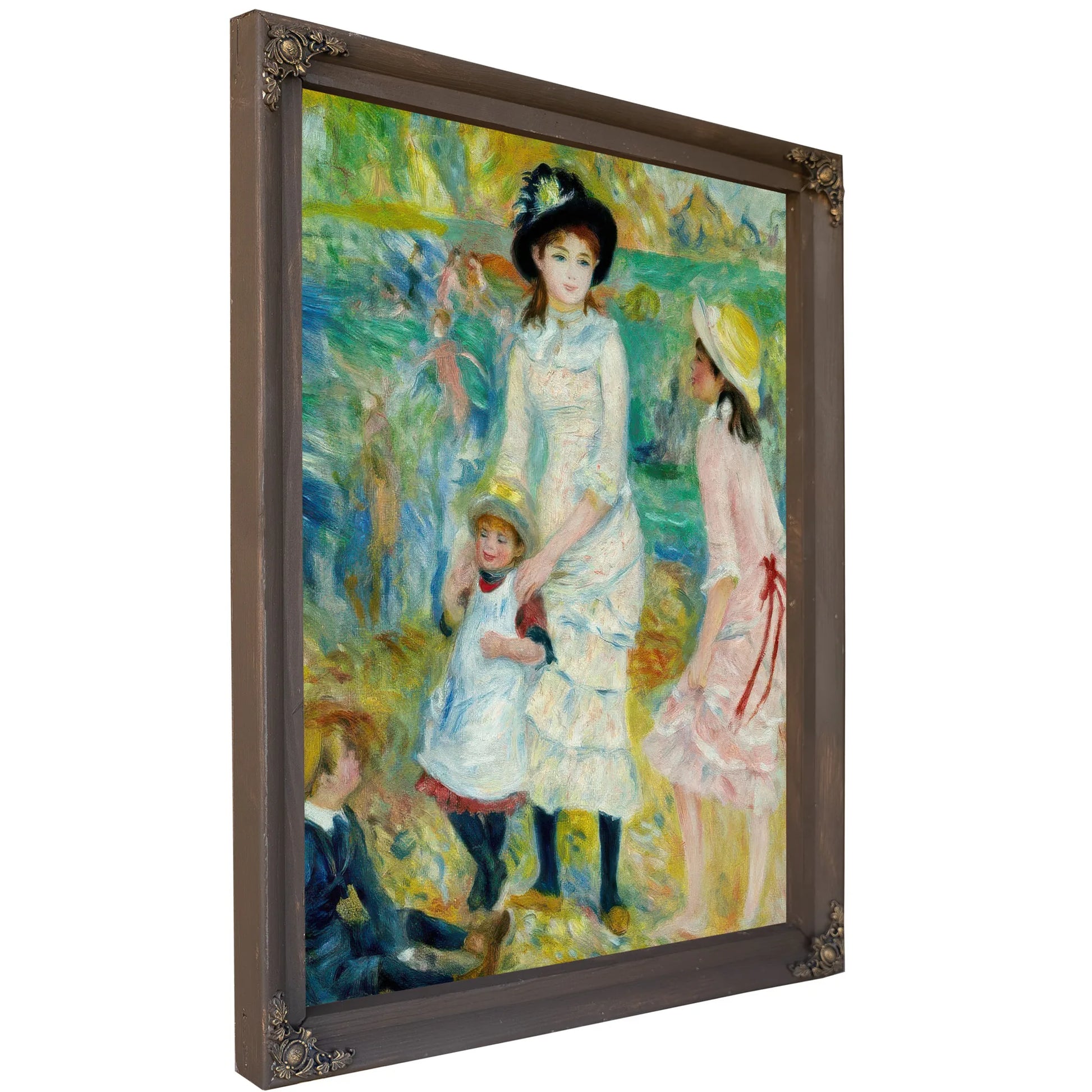 Children On The Seashore, Guernsey By Pierre August Renoir Fine Art Print