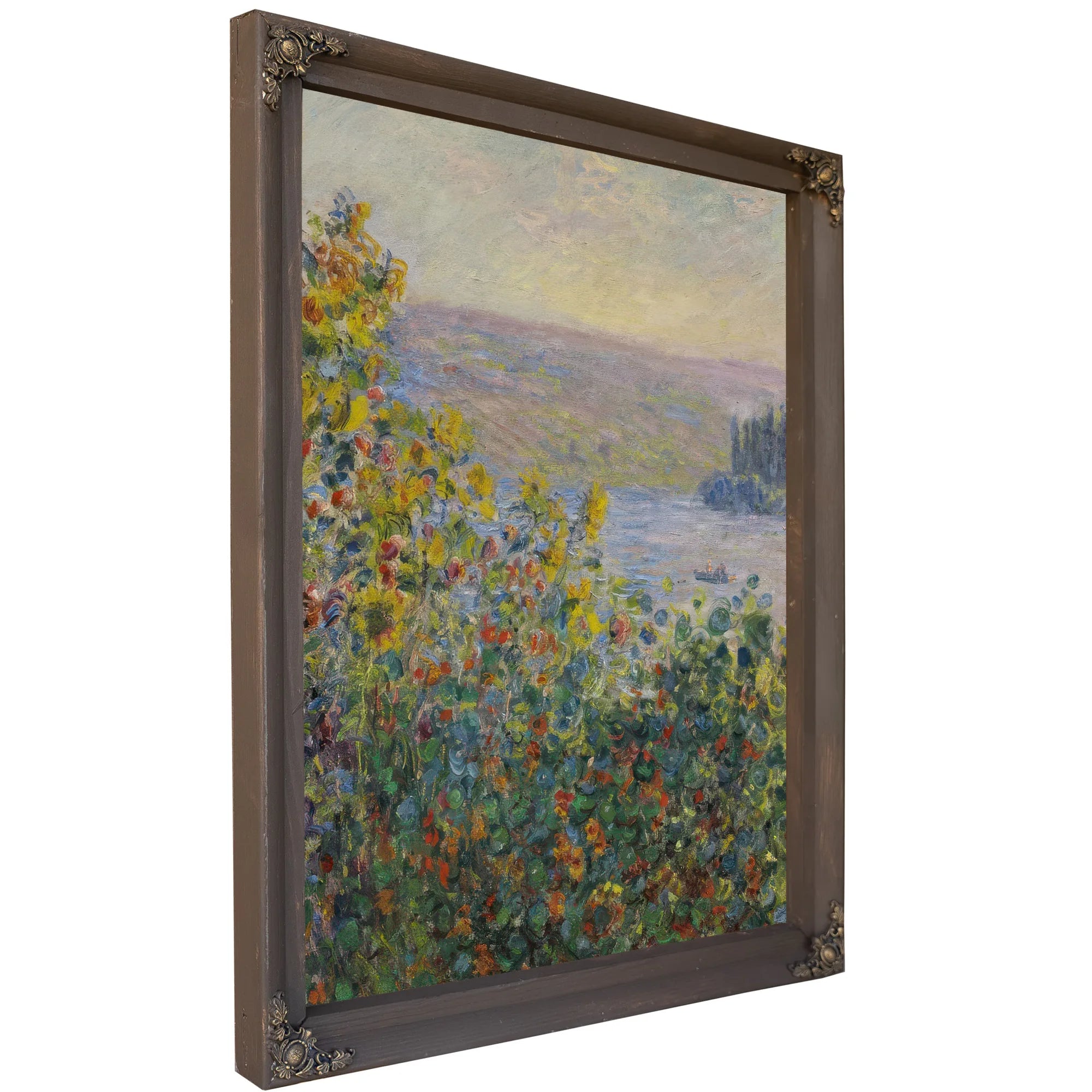 Flower Beds At Vetheuil By Claude Monet Fine Art Print