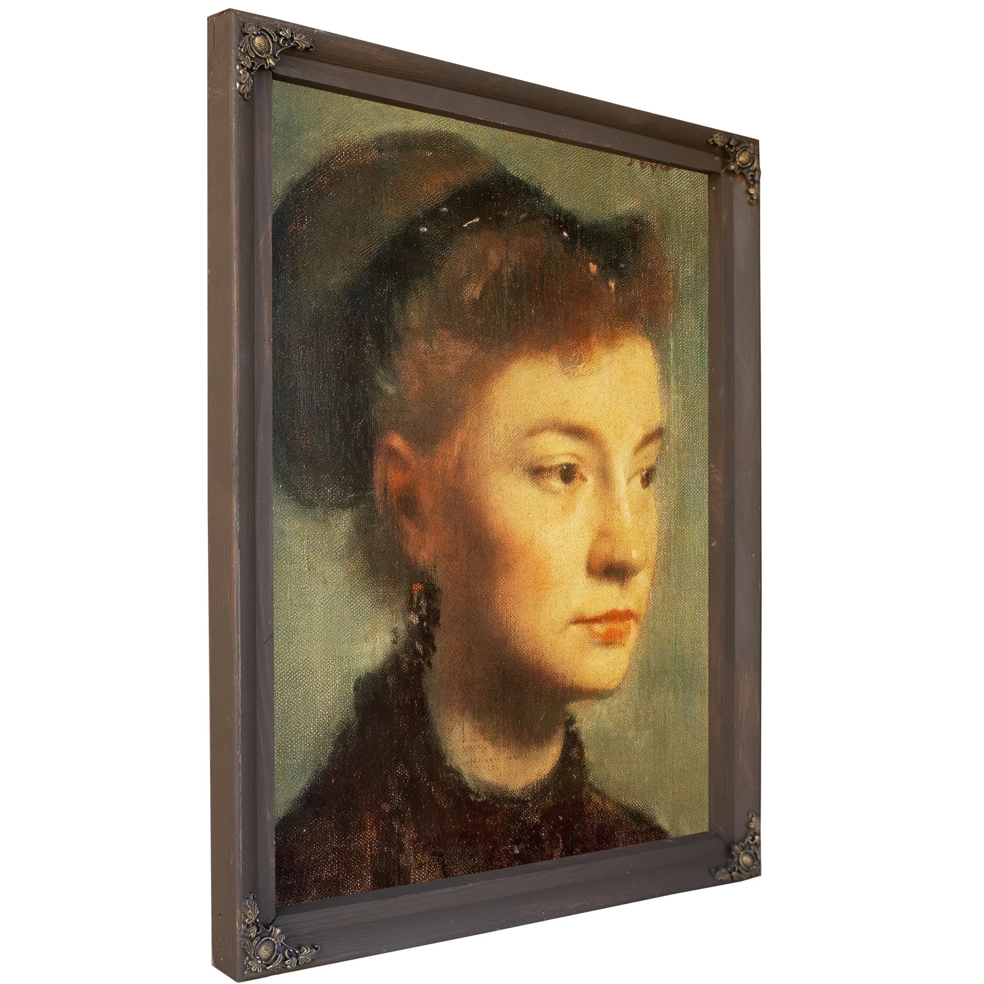 Head Of A Yound Woman 1867 By Edgar Degas Fine Art Print