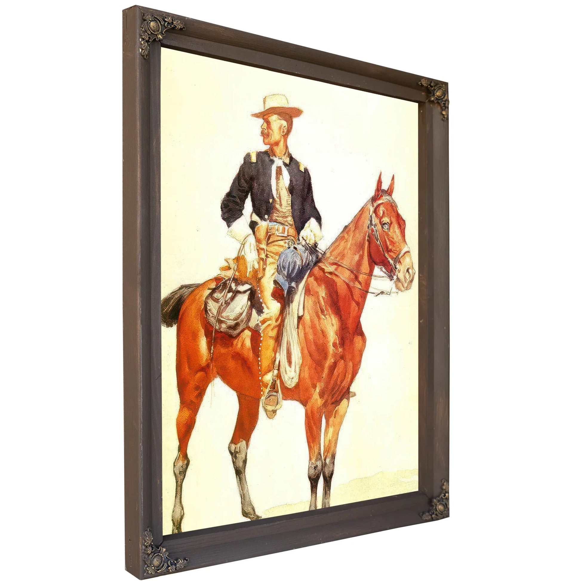Lieutenant S.C.Robertson,Chiaf Of The Crow Scouts By Frederic Remington Fine Art Print