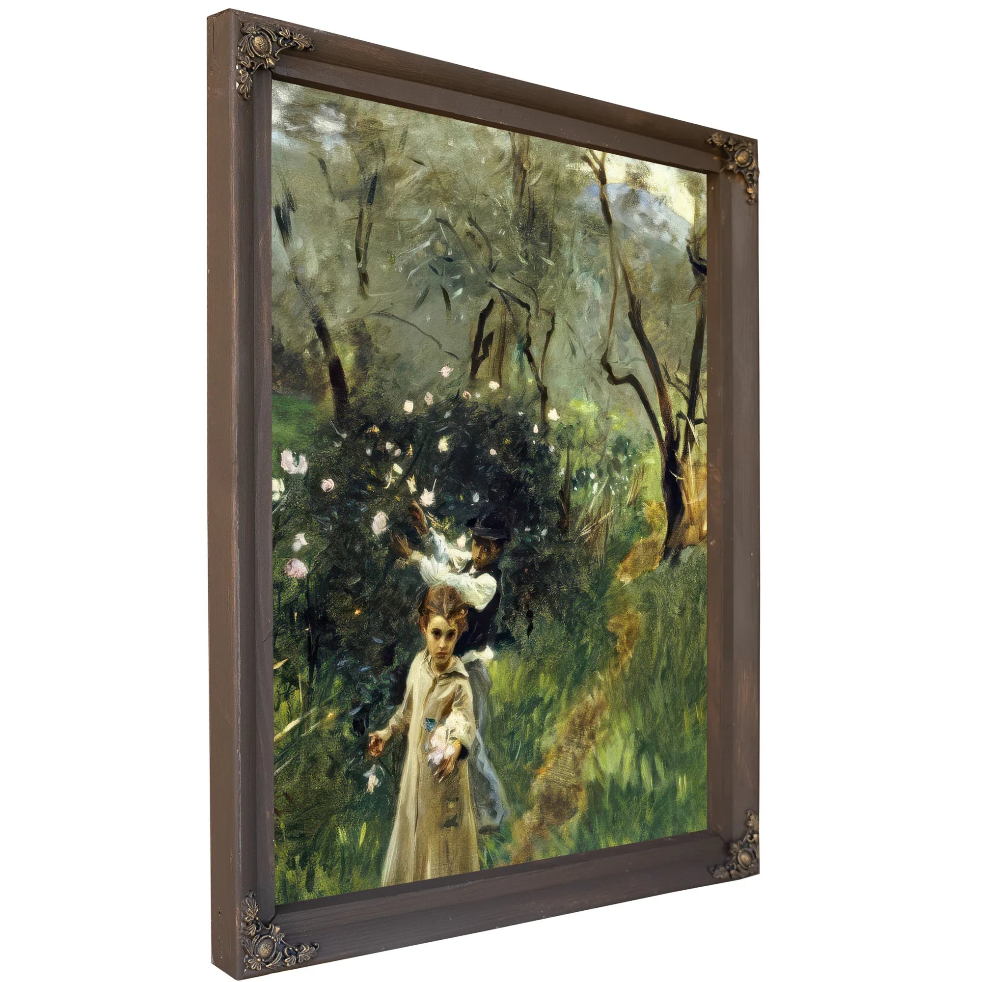 Gathering Flowers At Twilight By John Singer Sargent Fine Art Print