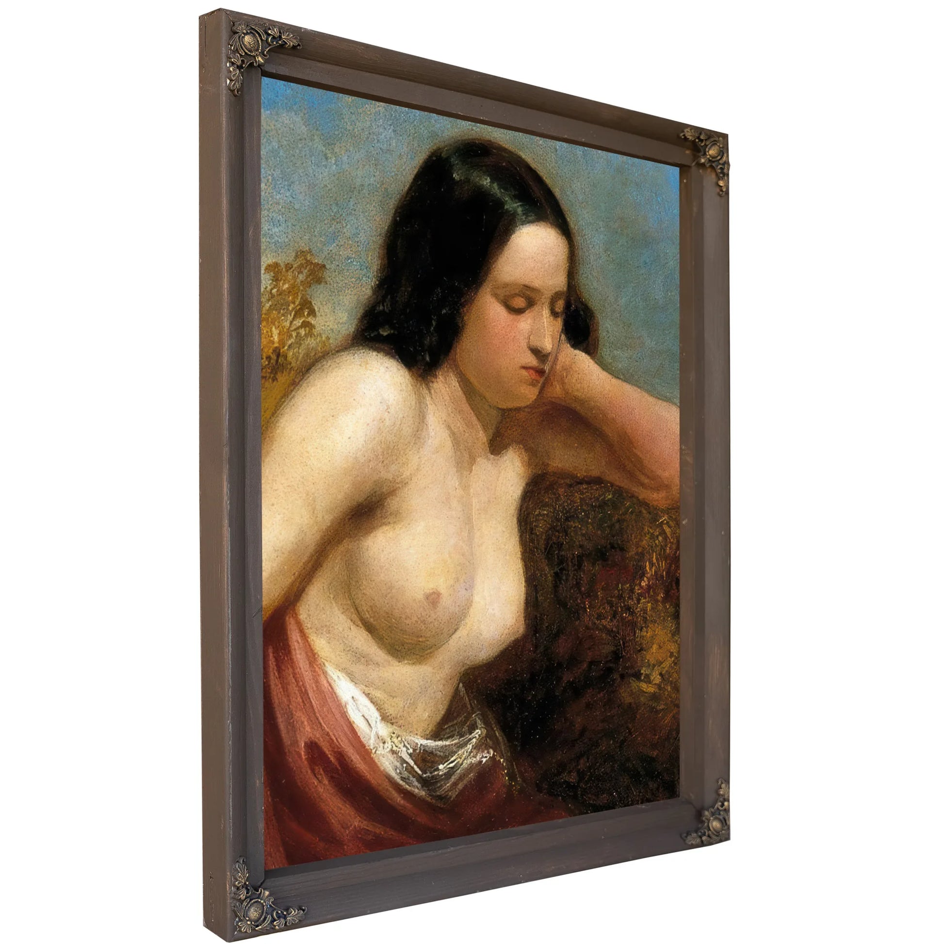 Head And Shoulders Of A Woman By William Etty Fine Art Print