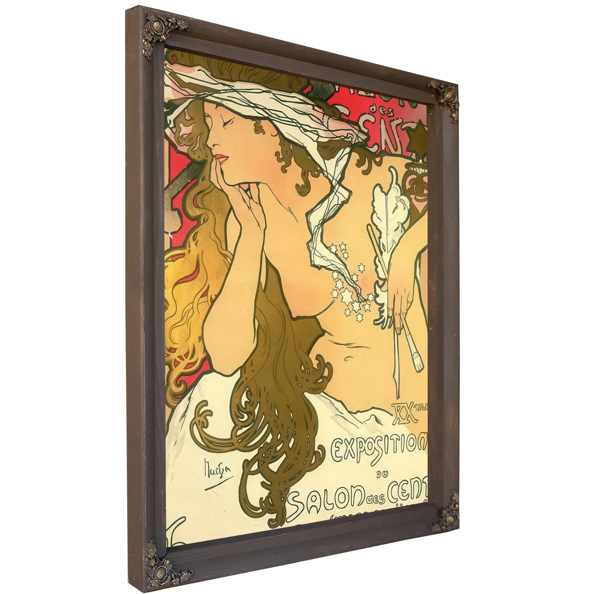 Salon Des Cent 20Th Exhibition By Alphonse Mucha Fine Art Print