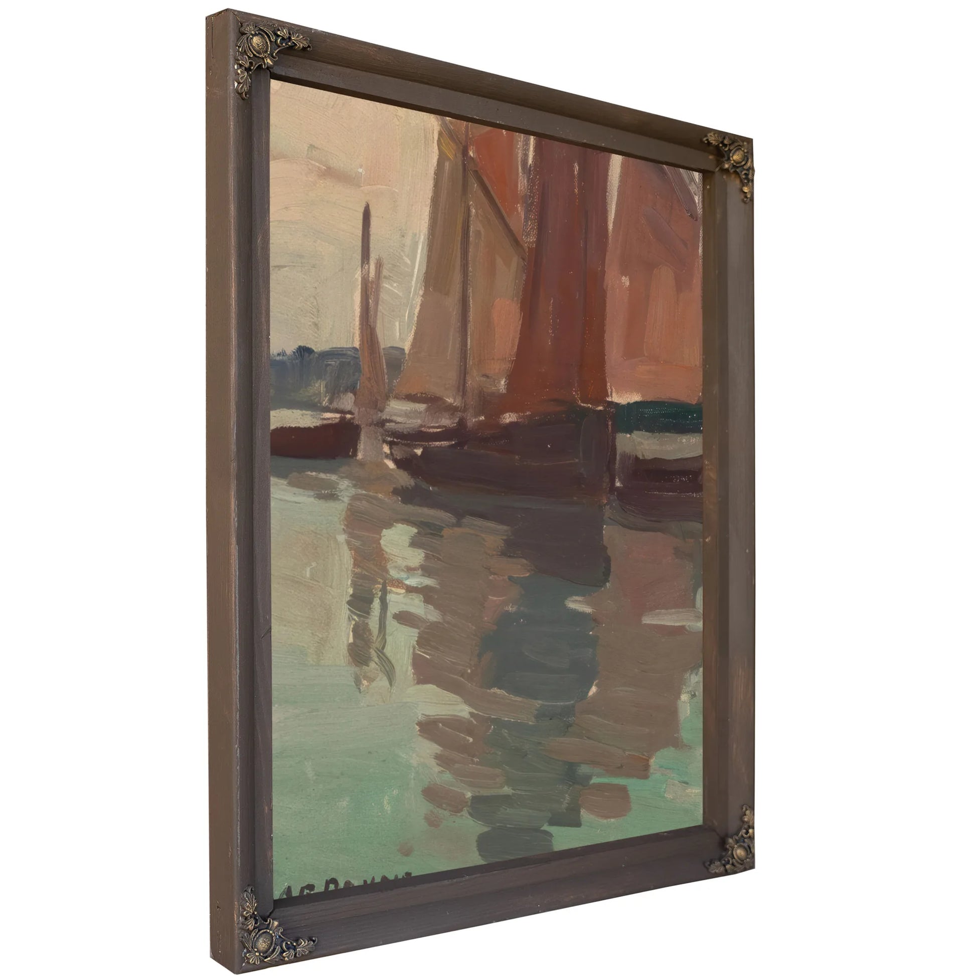 Boats With Red Sails By Edgar Payne Fine Art Print