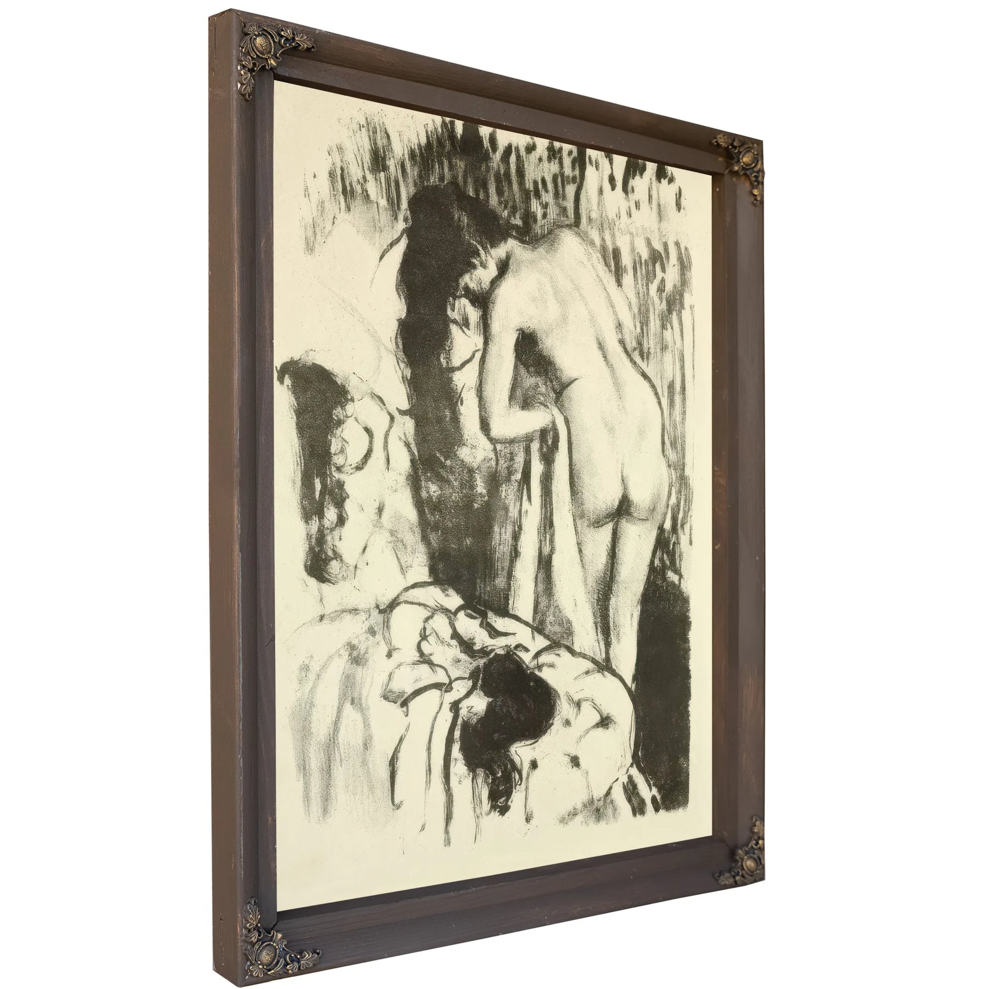 Nude Woman, Standing, Drying Herself By Edgar Degas Fine Art Print