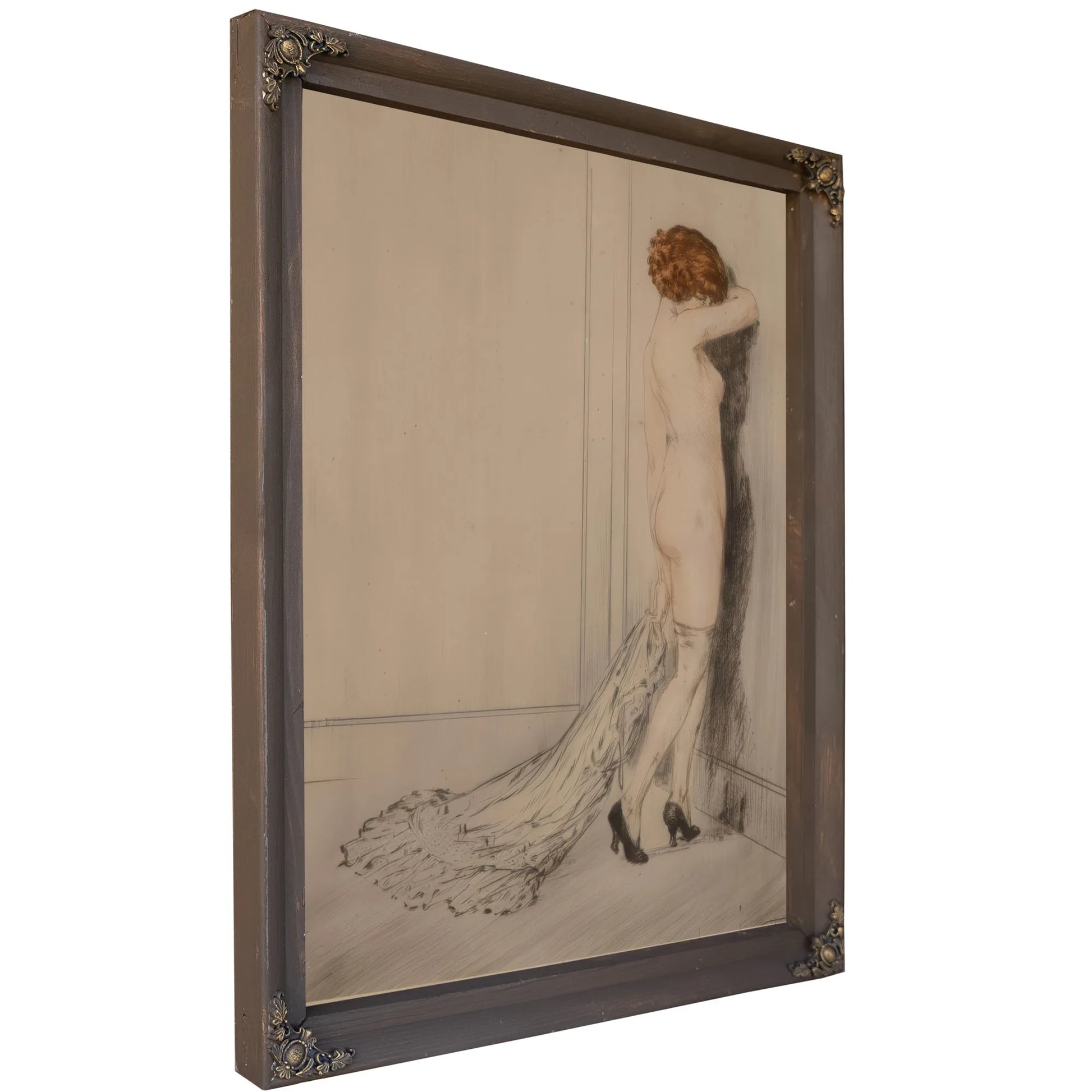 Flirtation Circa 1914 By Louis Icart Fine Art Print