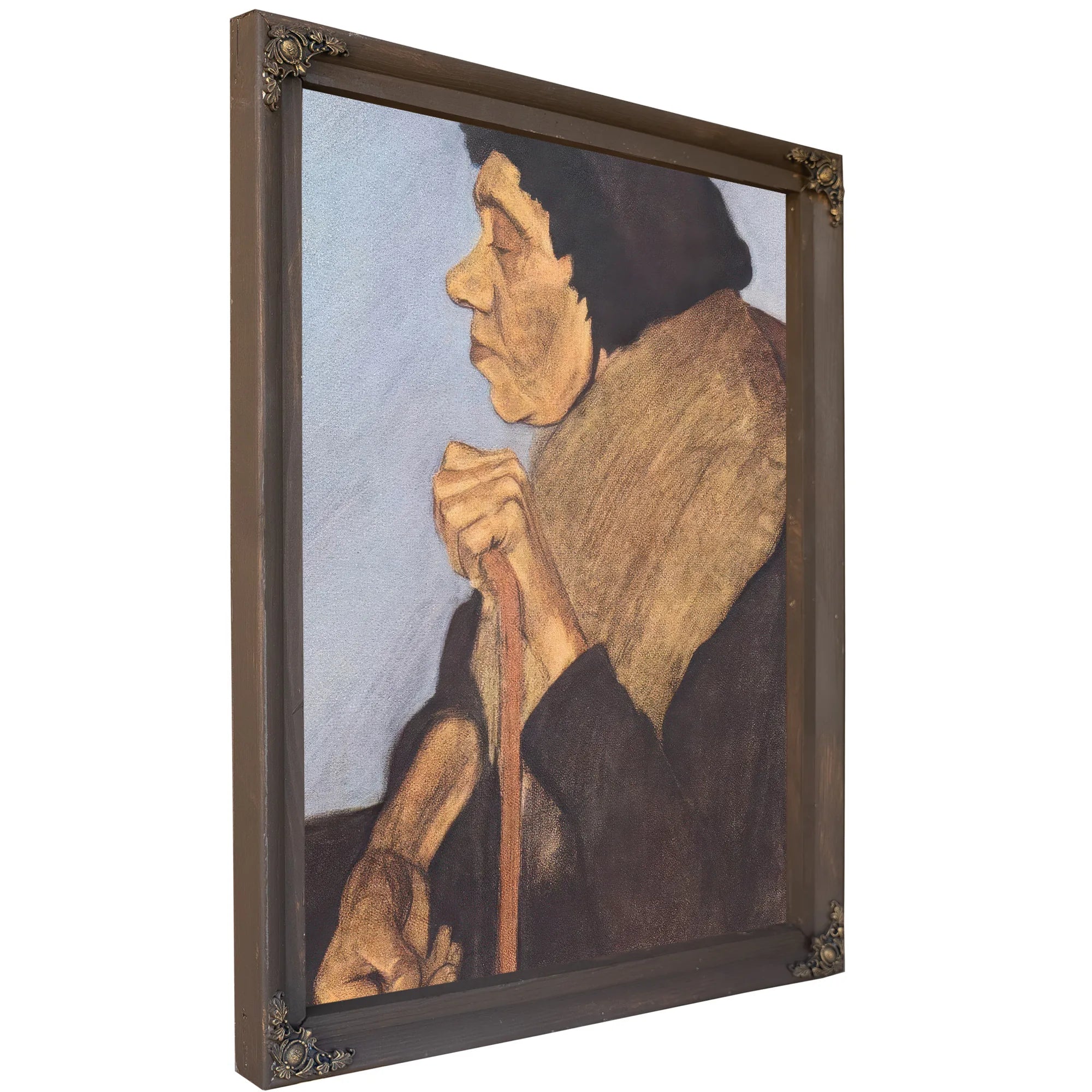 Old Blind Woman Sitting By Paula Modersohn Becker Fine Art Print