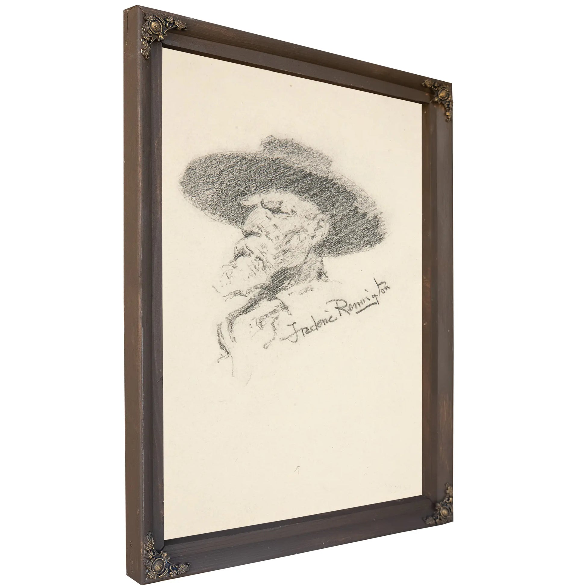 Head Of A Man  by Frederic Remington