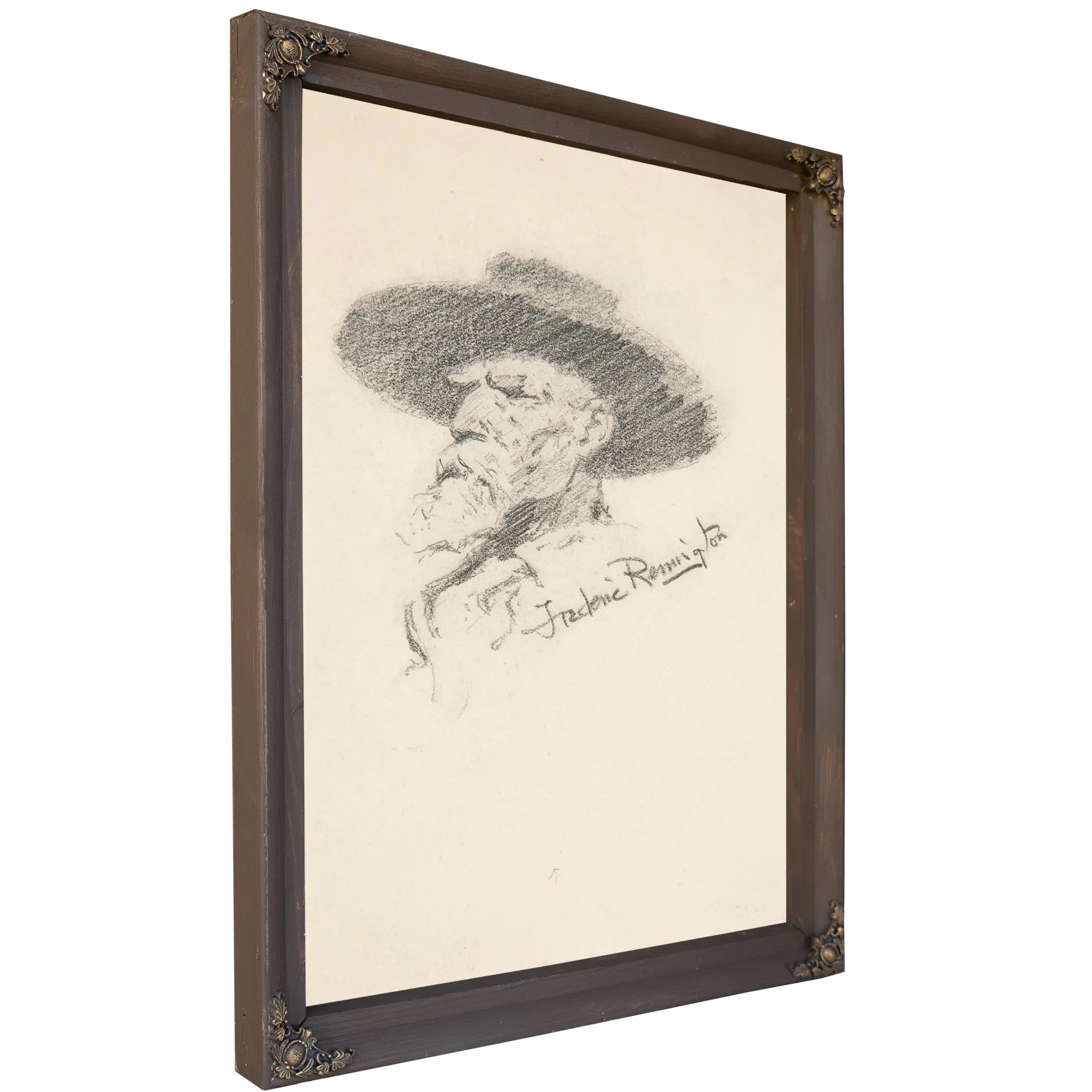 Head Of A Man  by Frederic Remington