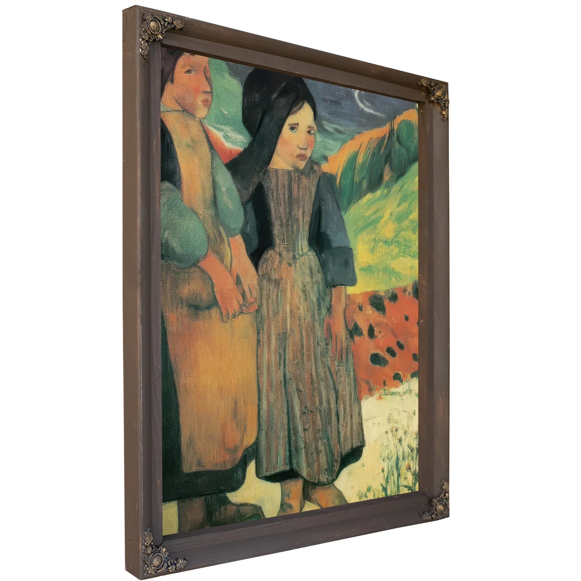 Breton Children On The Seaside By Paul Gauguin Fine Art Print