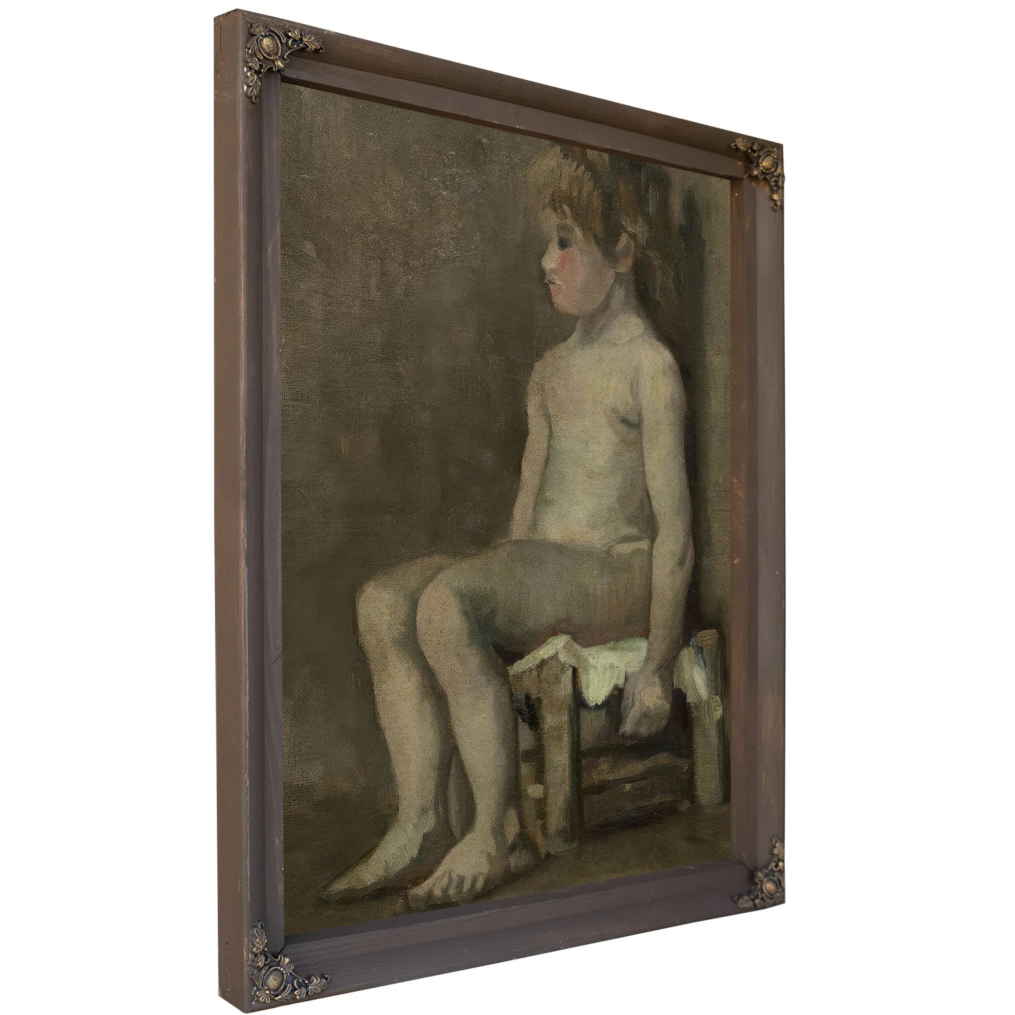 Nude Girl Seated By Vincent Van Gogh Fine Art Print