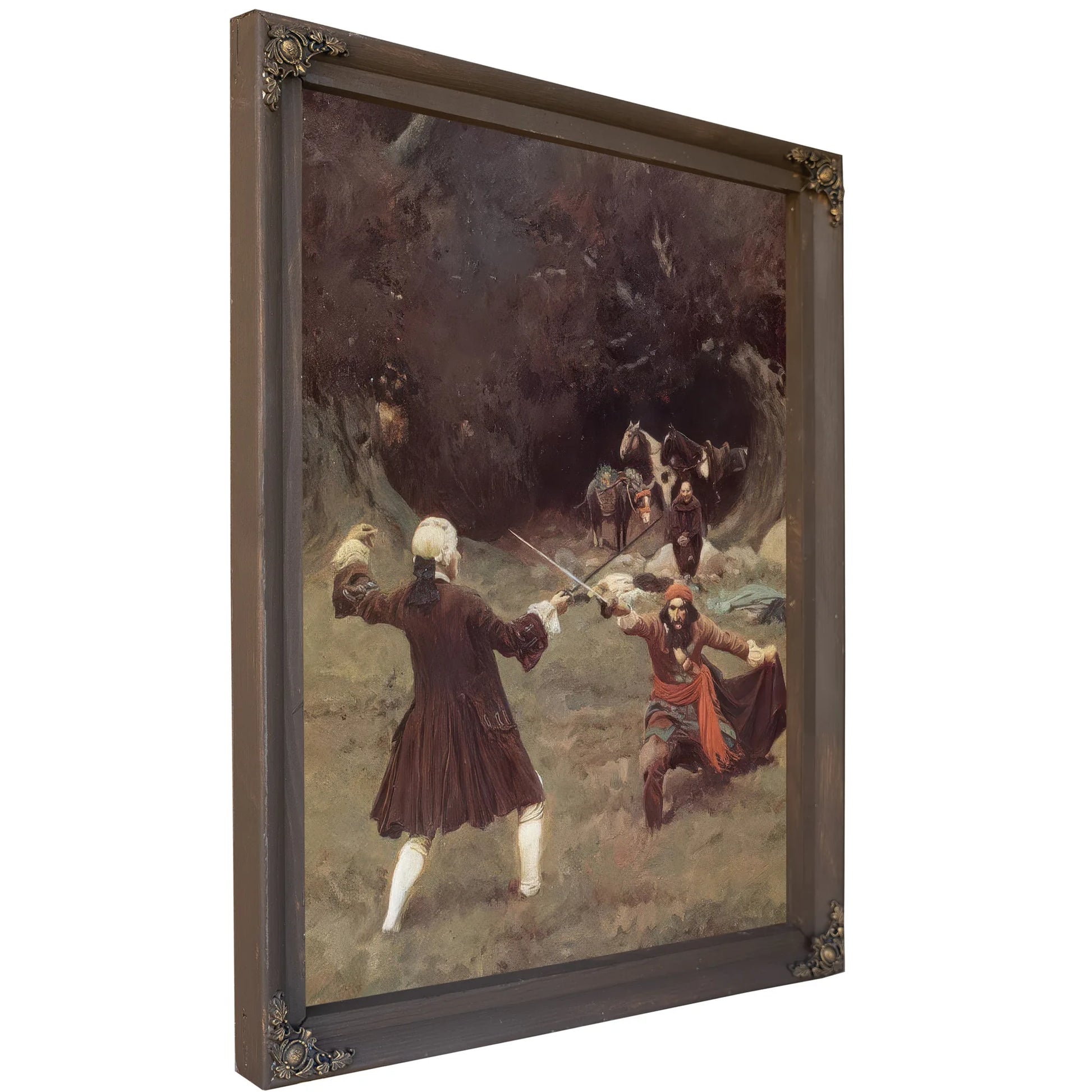 The Duel Between John Blumer And Cazaio By Howard Pyle Fine Art Print