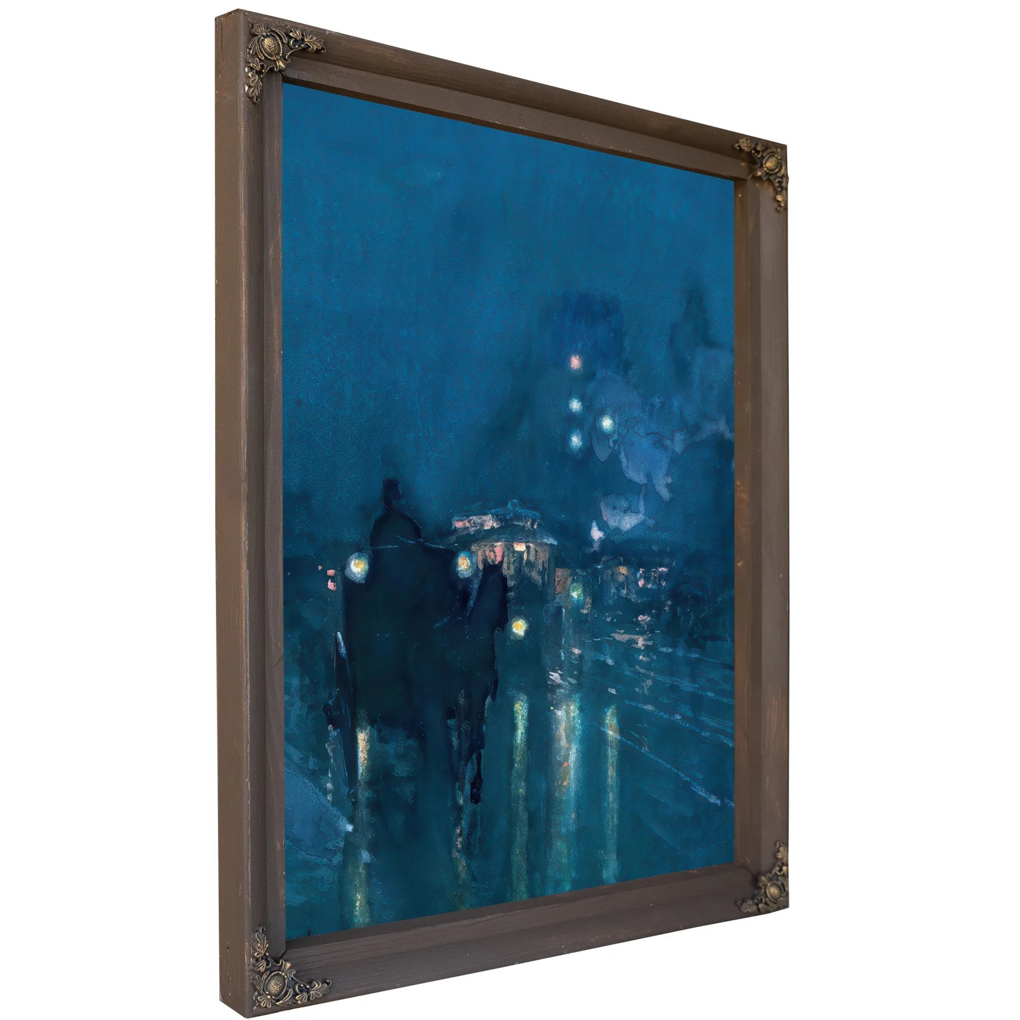 Nocturne Railway Crossing Chicago By Childe Hassam Fine Art Print