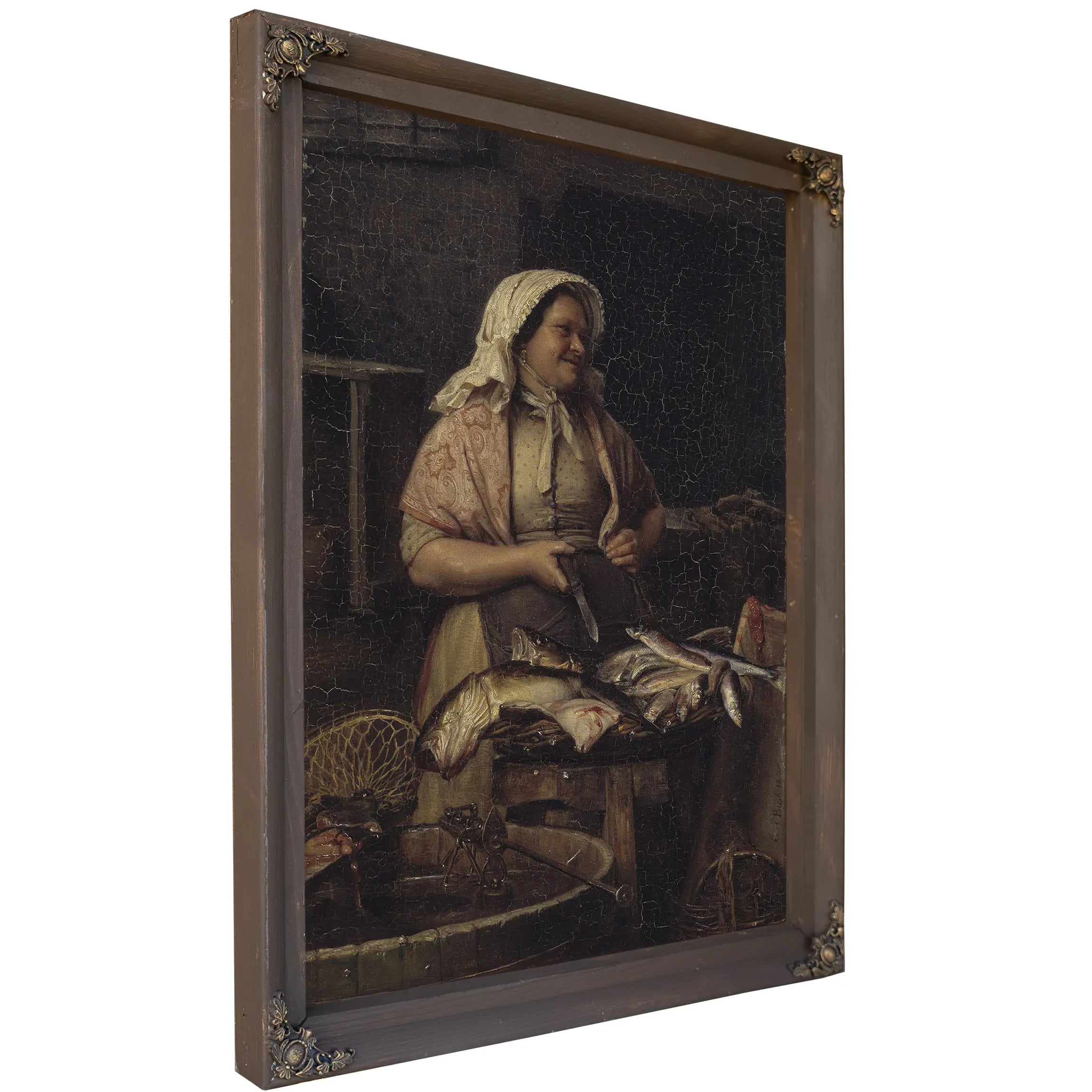 En Kone Der Saelger Fisk by Carl Bloch