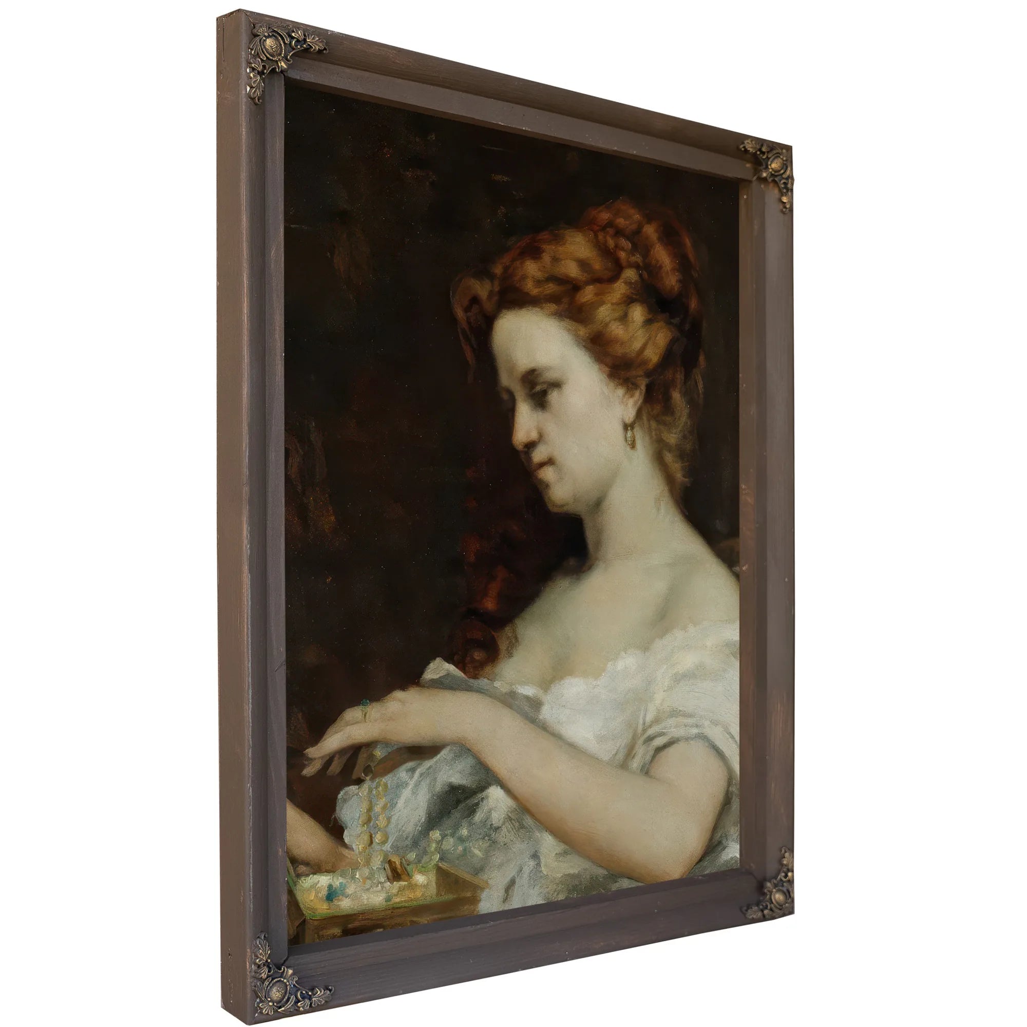 A Woman With Jewellery By Jean Desire Gustave Courbet Fine Art Print