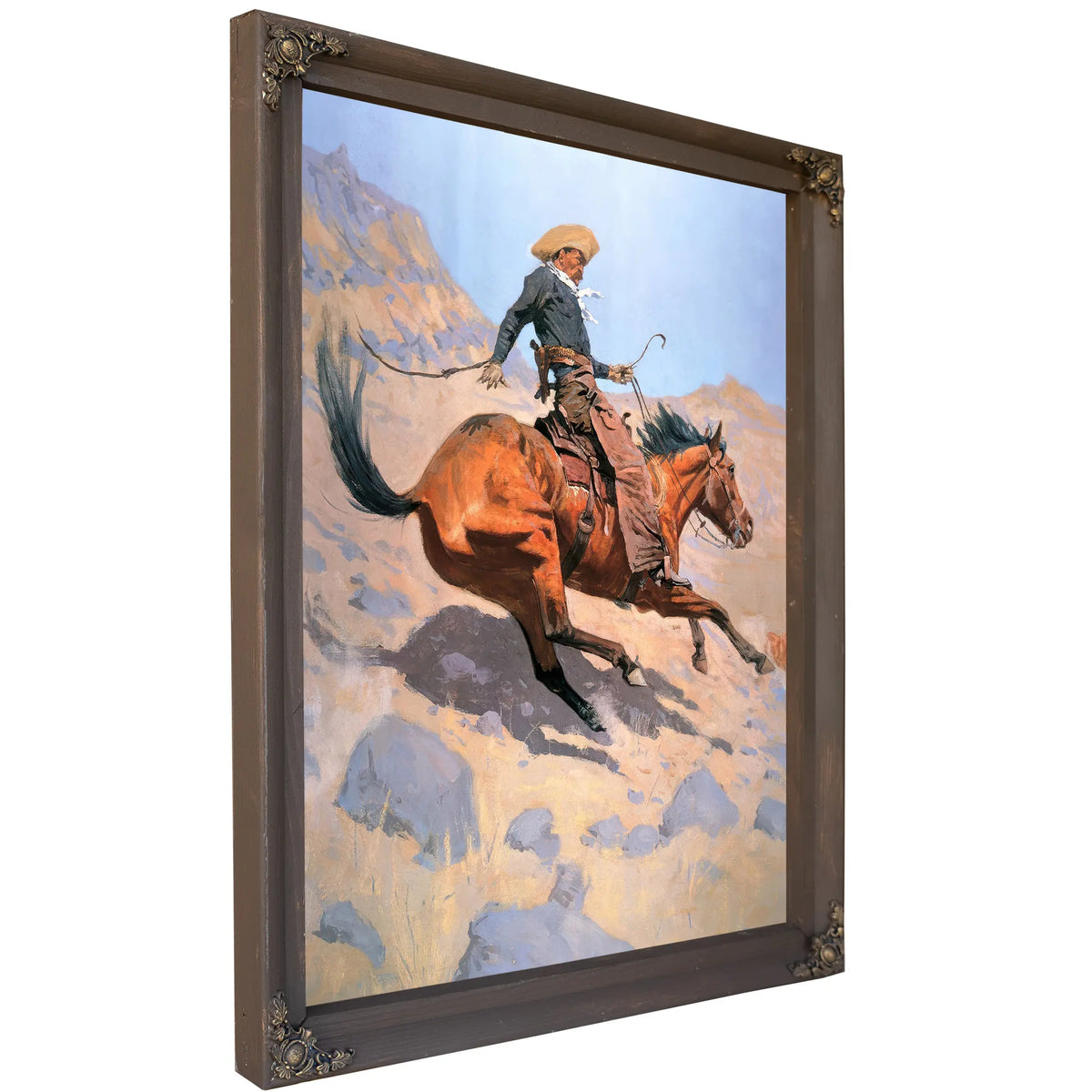 The Cowboy Oil On Canvas by Frederic Remington